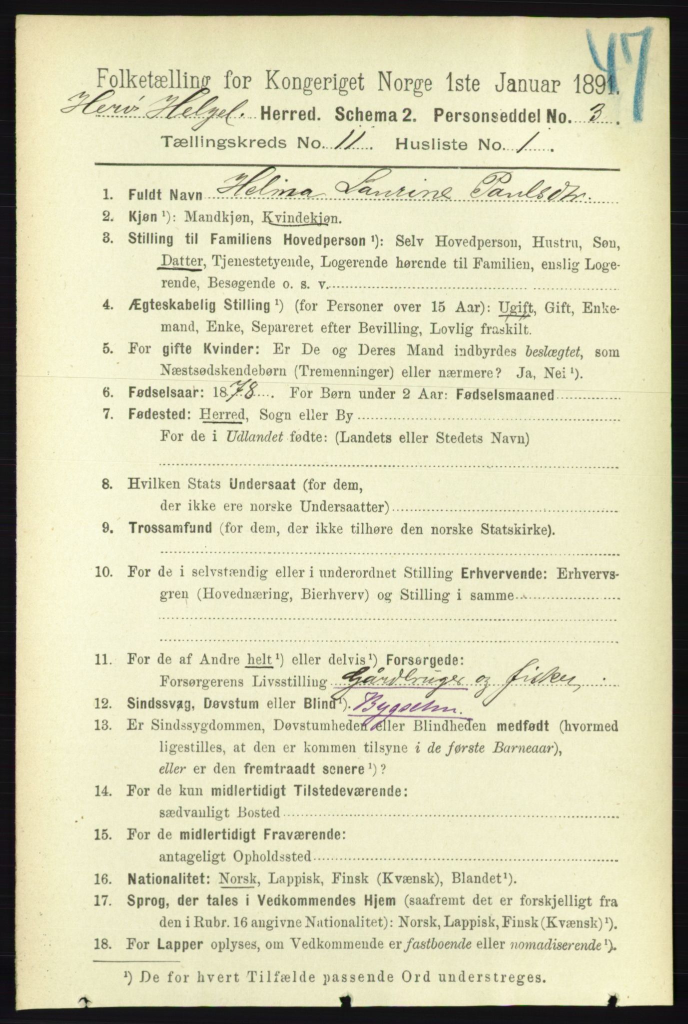 RA, 1891 census for 1818 Herøy, 1891, p. 4352