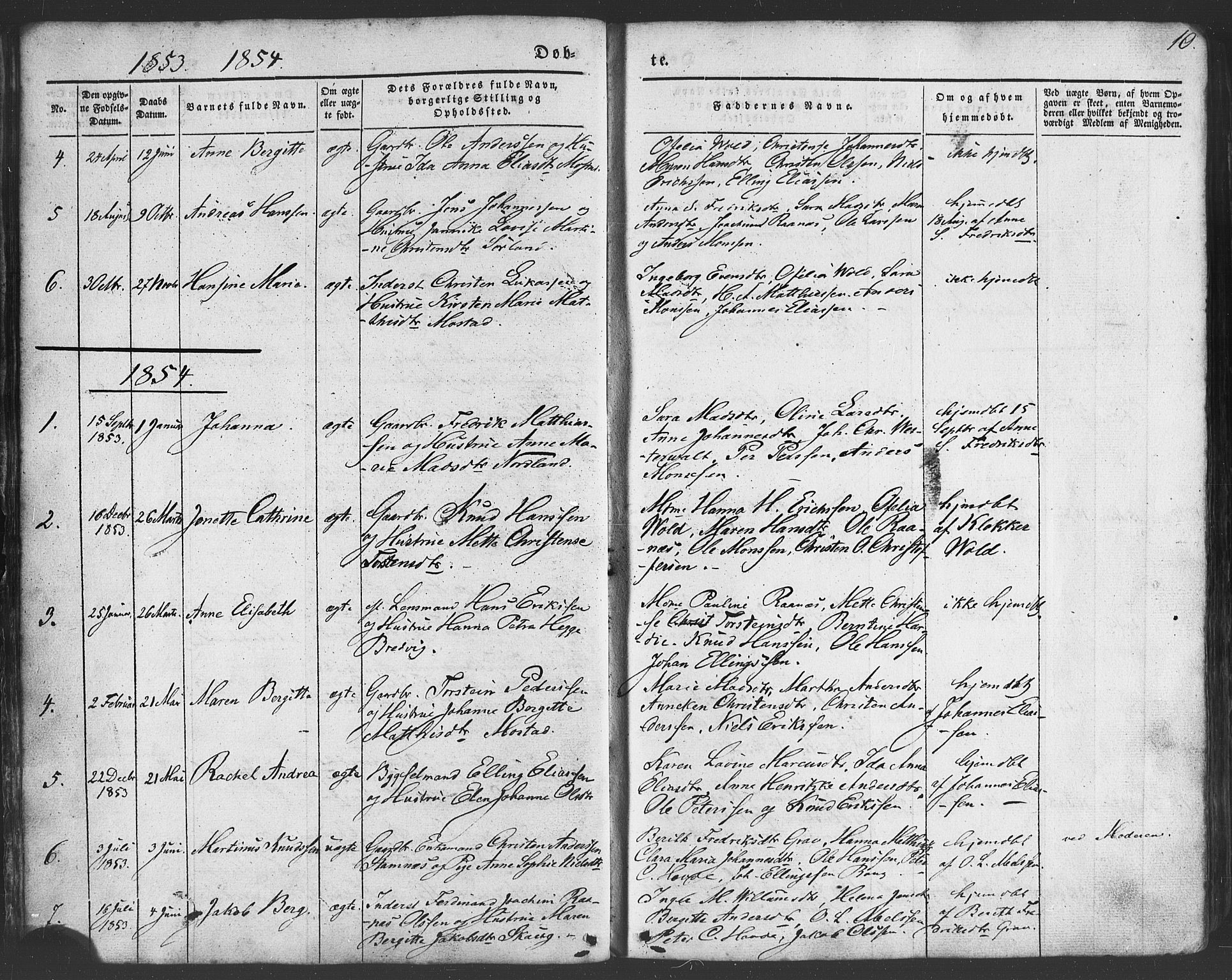 Ministerialprotokoller, klokkerbøker og fødselsregistre - Nordland, SAT/A-1459/807/L0121: Parish register (official) no. 807A04, 1846-1879, p. 10