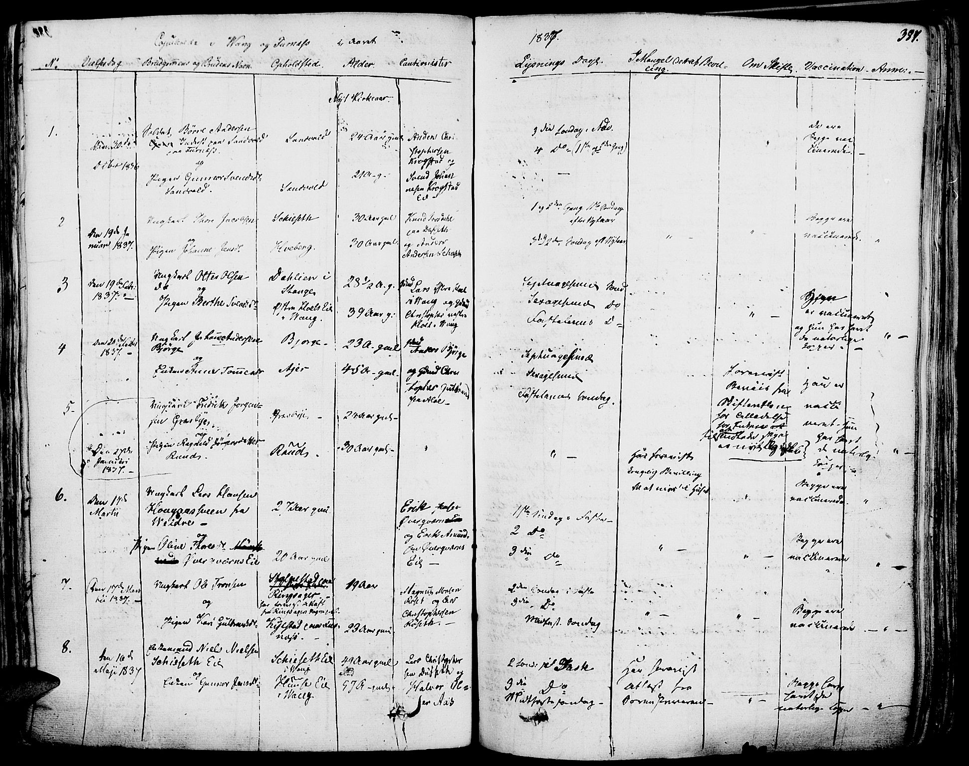 Vang prestekontor, Hedmark, AV/SAH-PREST-008/H/Ha/Haa/L0009: Parish register (official) no. 9, 1826-1841, p. 387