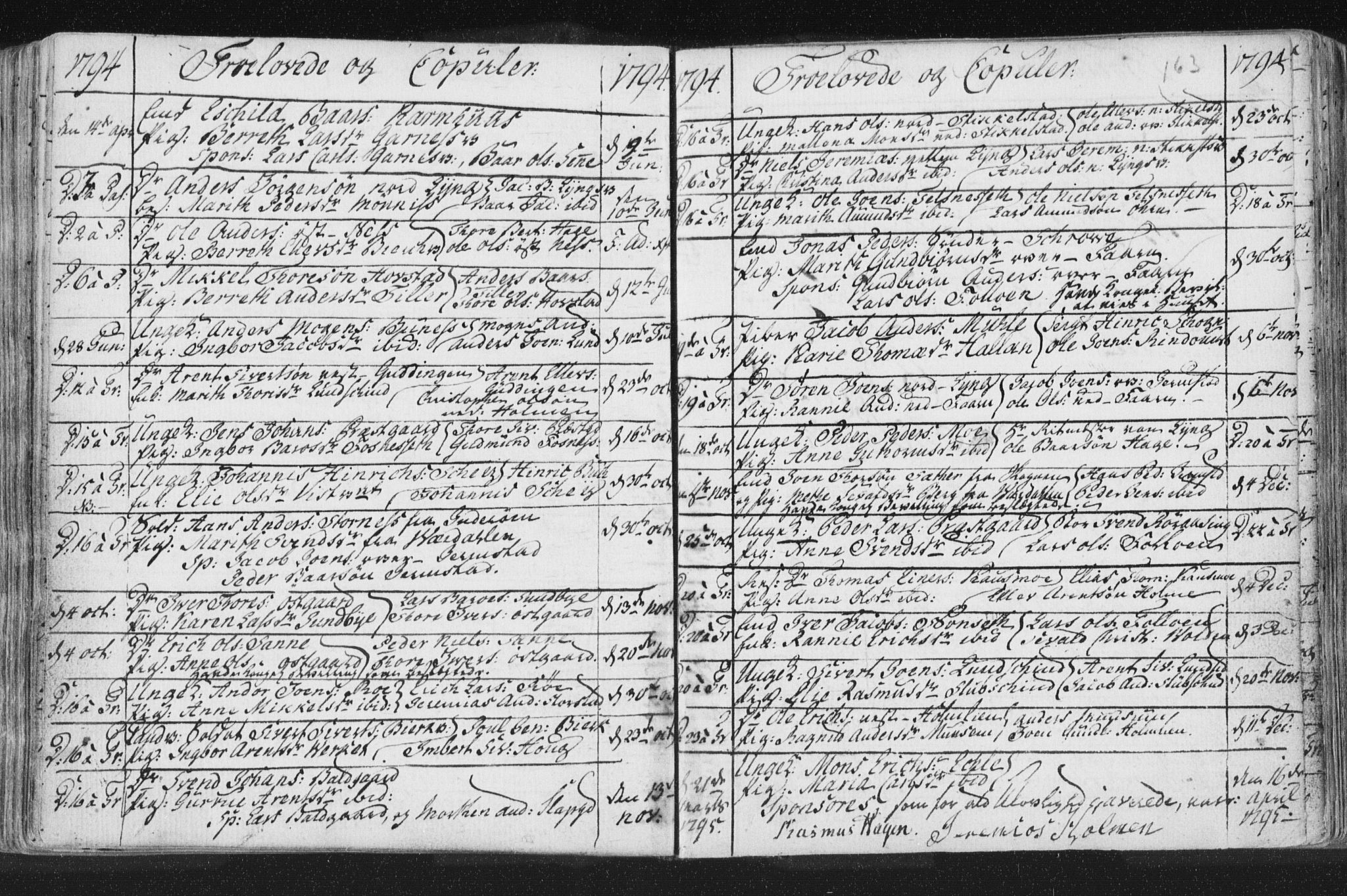 Ministerialprotokoller, klokkerbøker og fødselsregistre - Nord-Trøndelag, SAT/A-1458/723/L0232: Parish register (official) no. 723A03, 1781-1804, p. 163