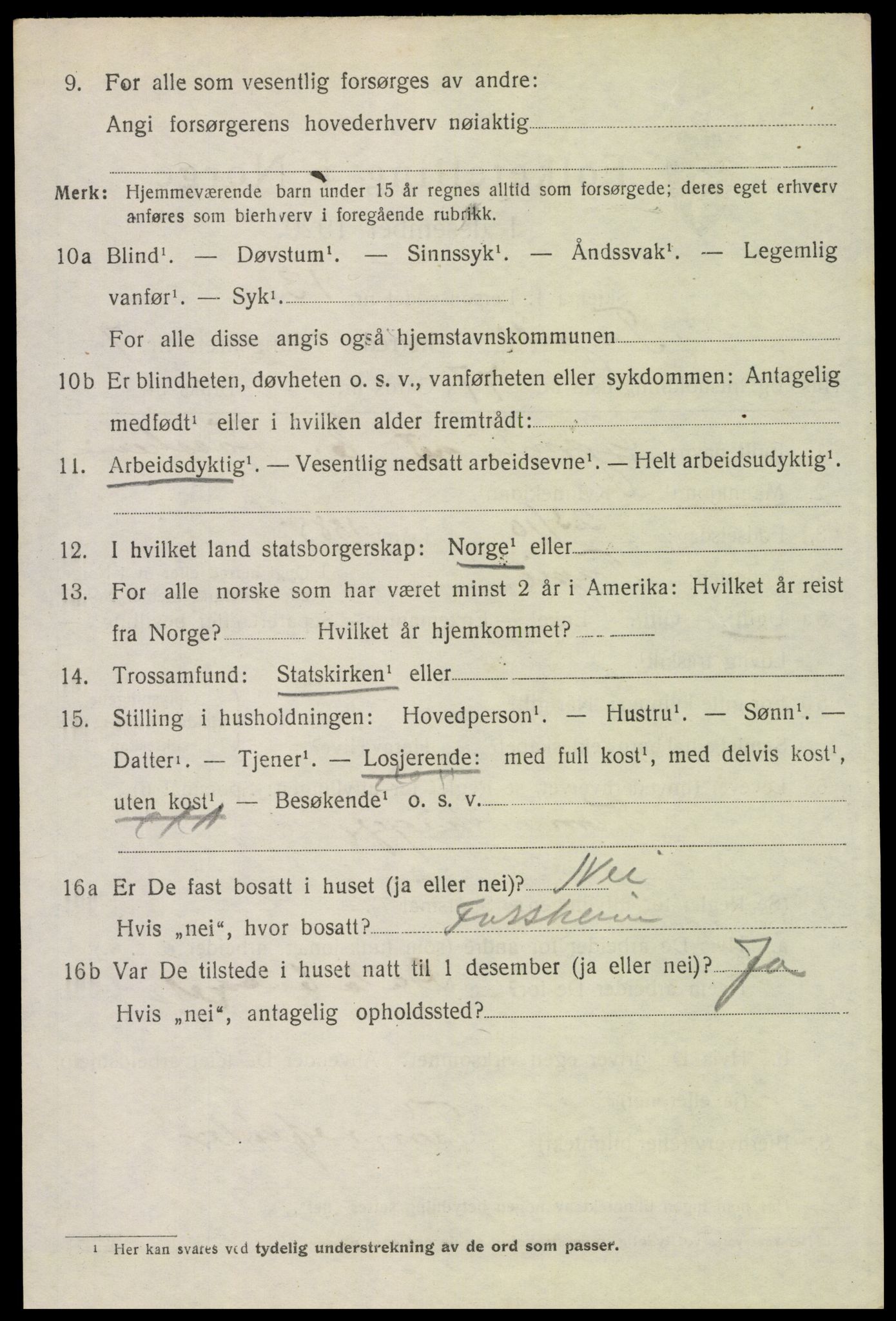 SAH, 1920 census for Trysil, 1920, p. 6218