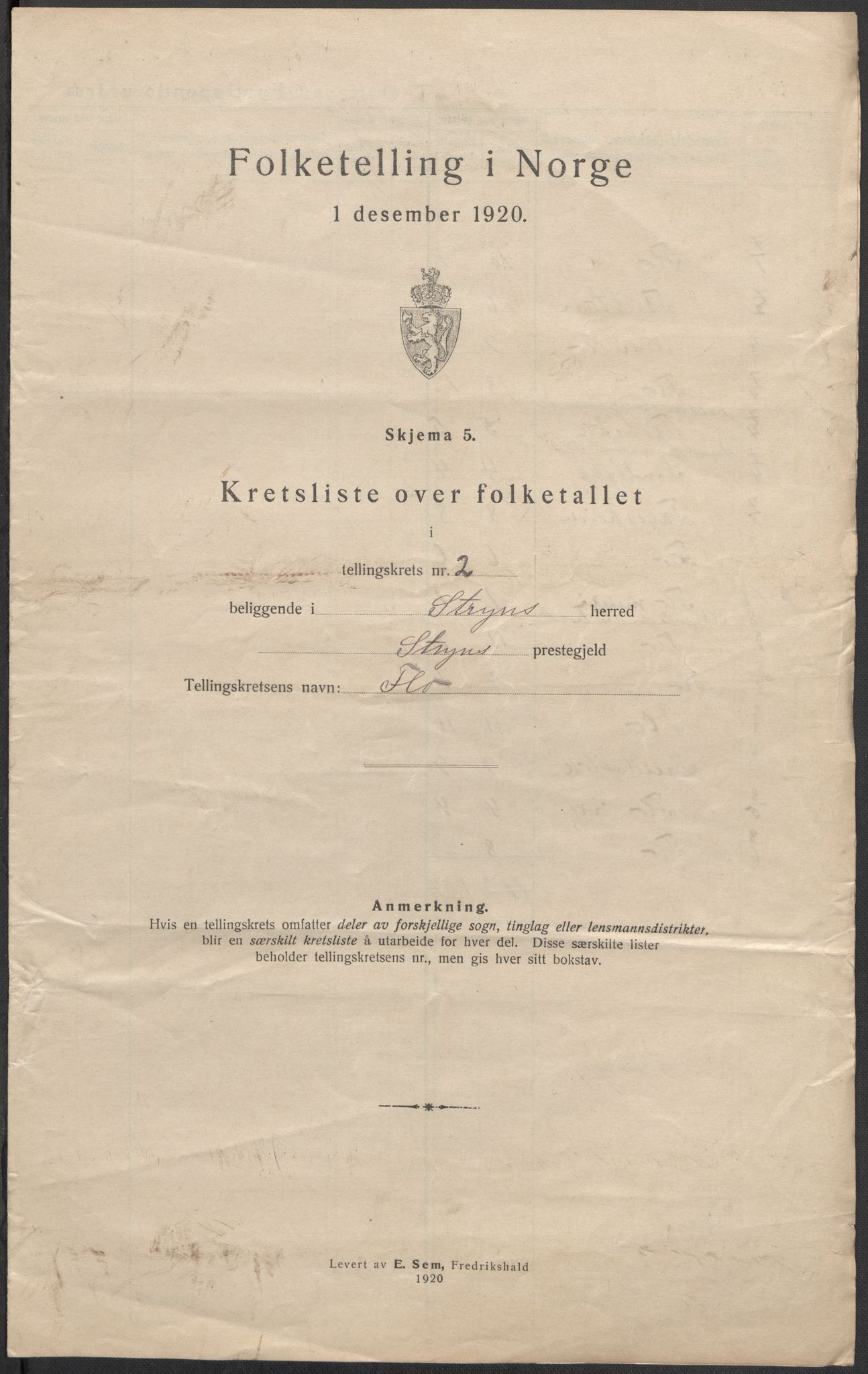 SAB, 1920 census for Stryn, 1920, p. 8