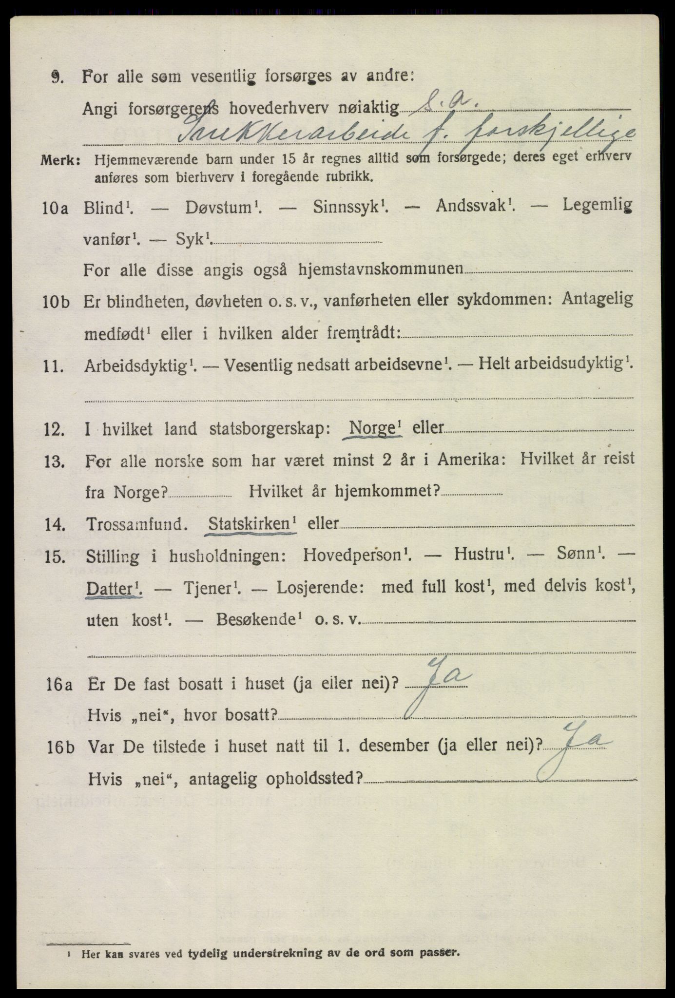 SAH, 1920 census for Vinger, 1920, p. 8791