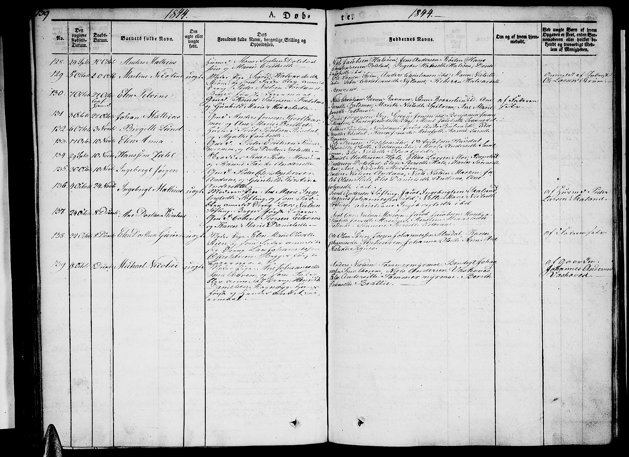 Ministerialprotokoller, klokkerbøker og fødselsregistre - Nordland, AV/SAT-A-1459/820/L0289: Parish register (official) no. 820A10, 1826-1845, p. 139