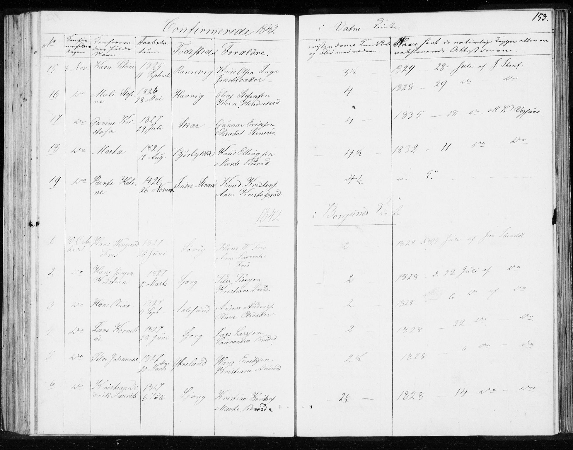 Ministerialprotokoller, klokkerbøker og fødselsregistre - Møre og Romsdal, AV/SAT-A-1454/528/L0414: Curate's parish register no. 528B02, 1833-1844, p. 153