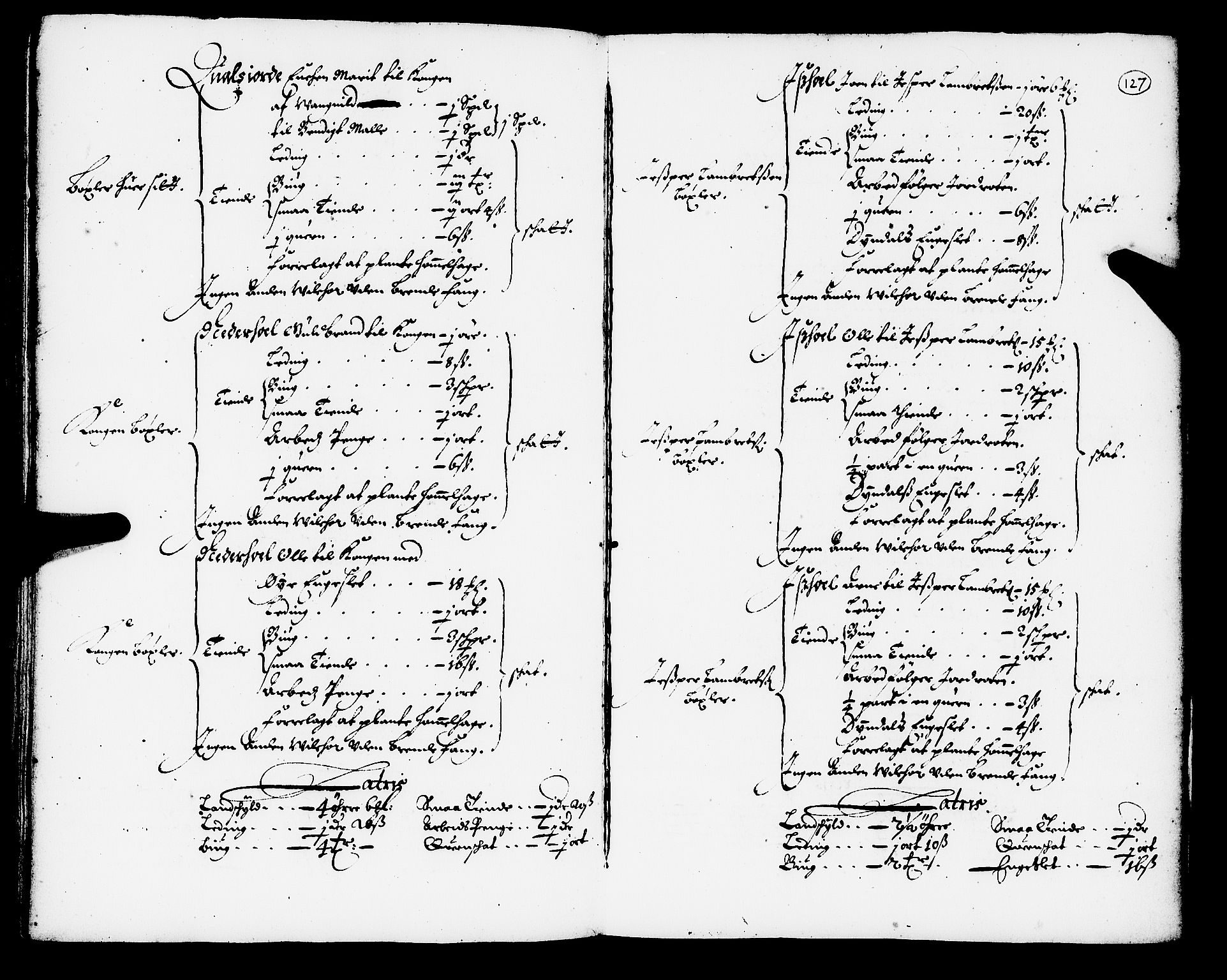 Rentekammeret inntil 1814, Realistisk ordnet avdeling, AV/RA-EA-4070/N/Nb/Nba/L0050: Orkdal fogderi, 1666, p. 126b-127a