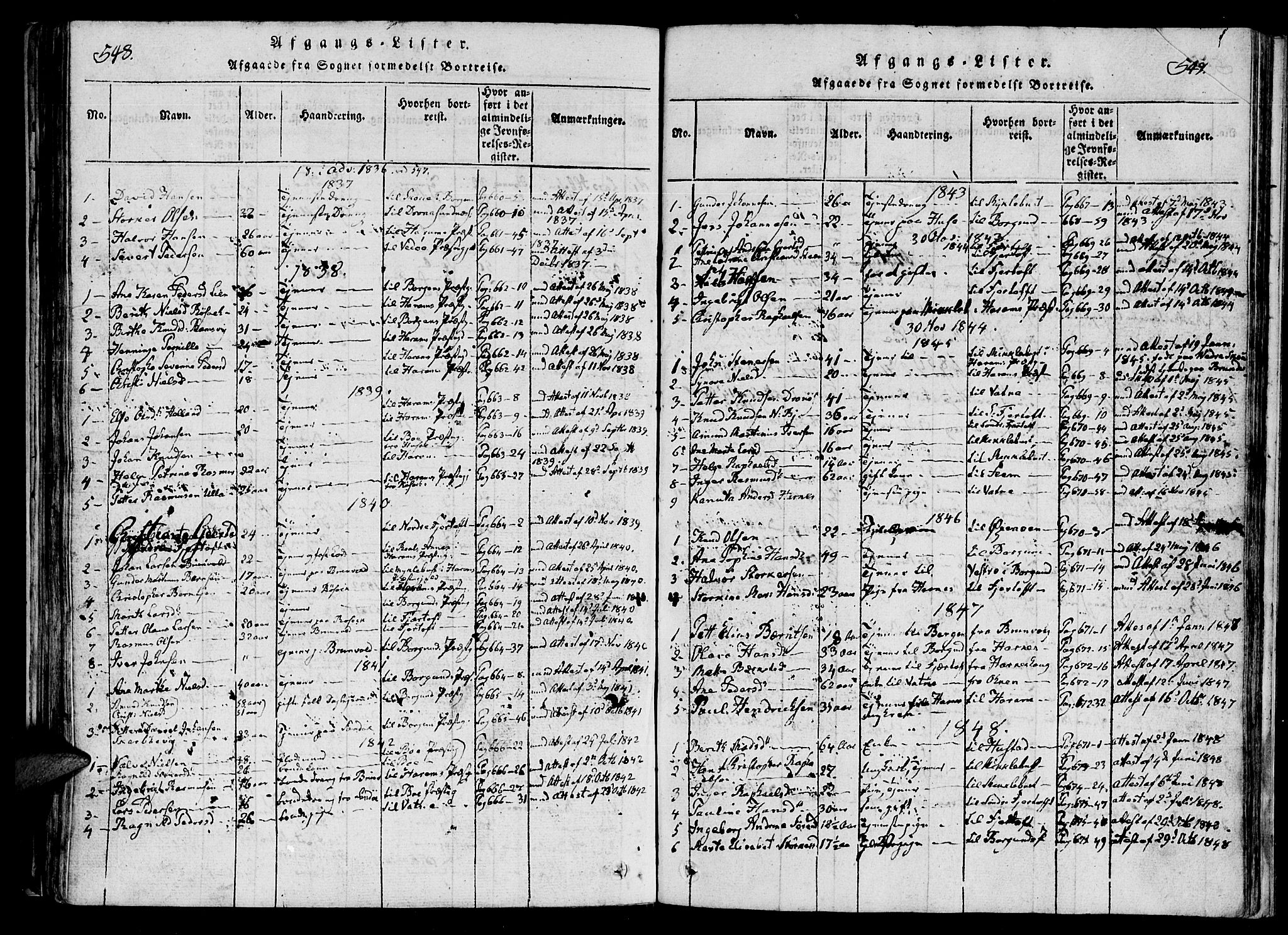 Ministerialprotokoller, klokkerbøker og fødselsregistre - Møre og Romsdal, AV/SAT-A-1454/561/L0727: Parish register (official) no. 561A01, 1817-1858, p. 548-549