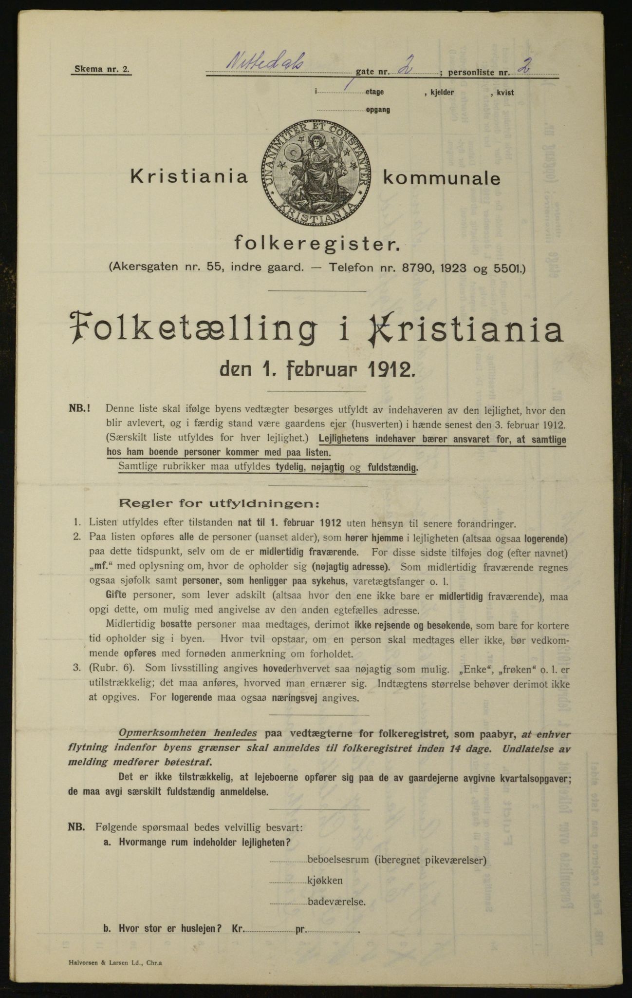 OBA, Municipal Census 1912 for Kristiania, 1912, p. 71788