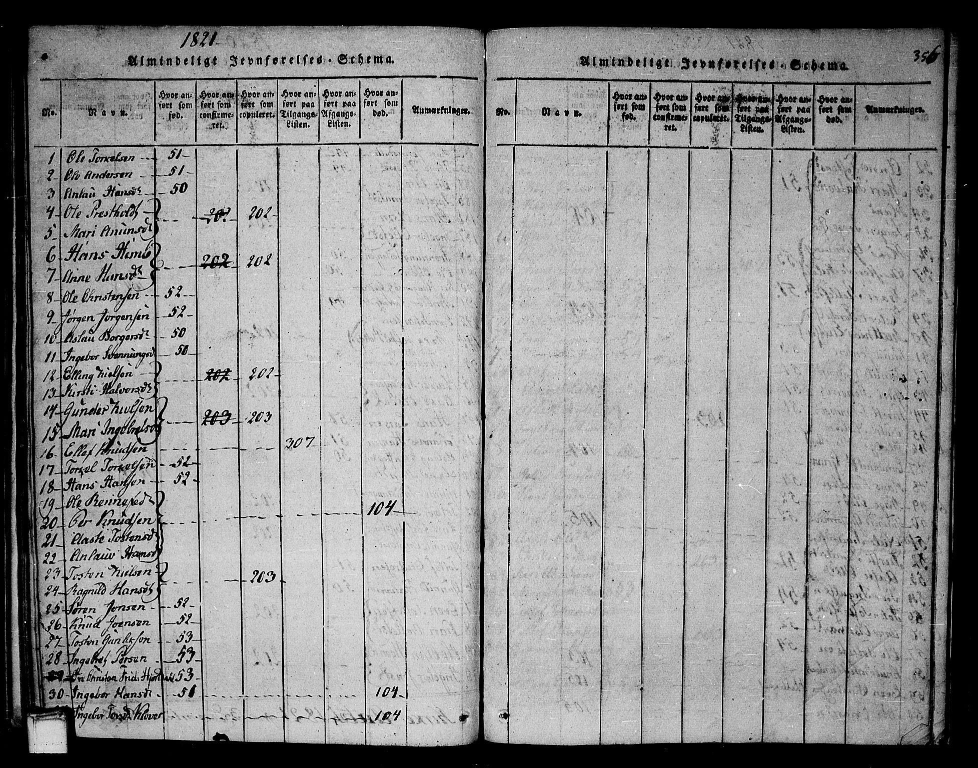 Sauherad kirkebøker, SAKO/A-298/F/Fa/L0005: Parish register (official) no. I 5, 1815-1829, p. 356