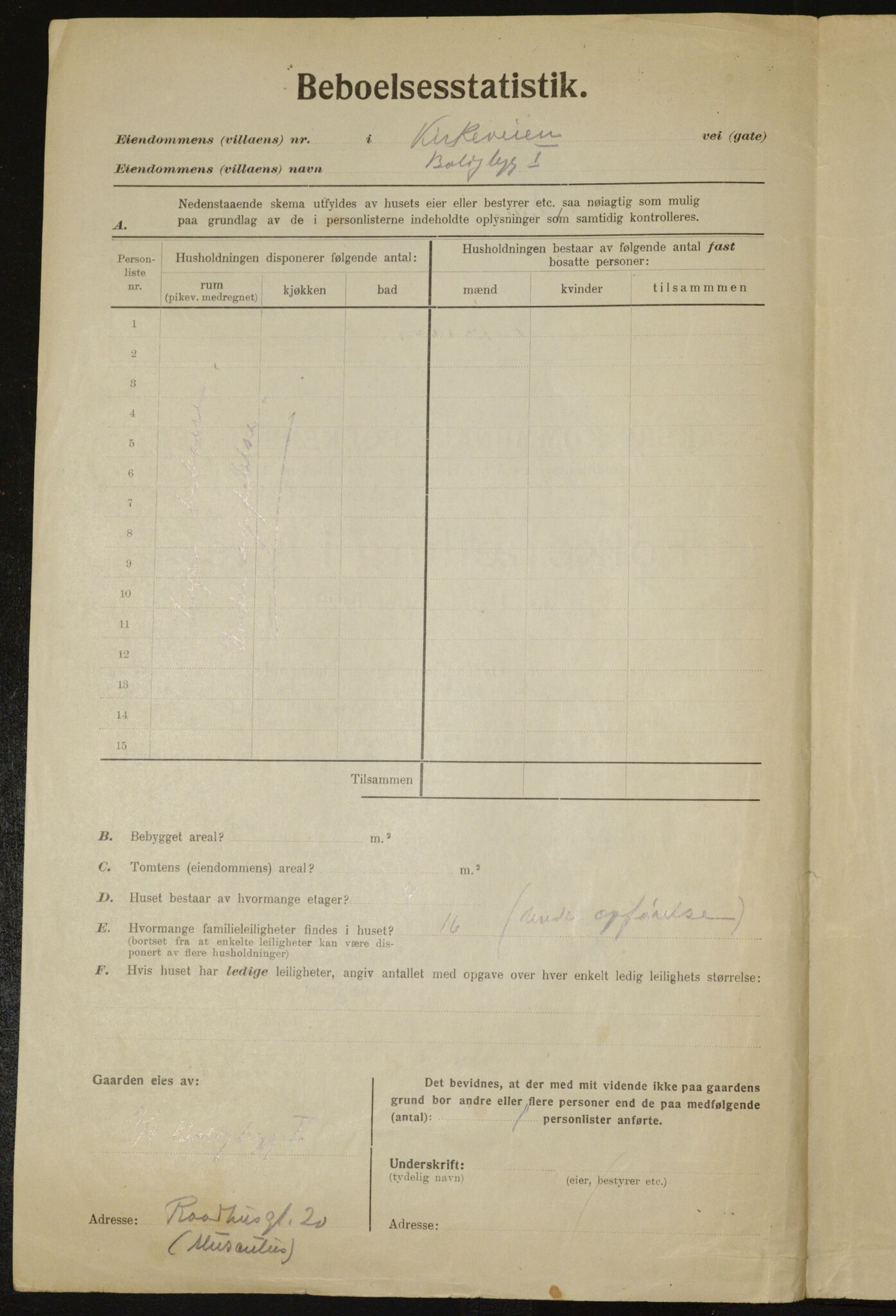 , Municipal Census 1923 for Aker, 1923, p. 12920