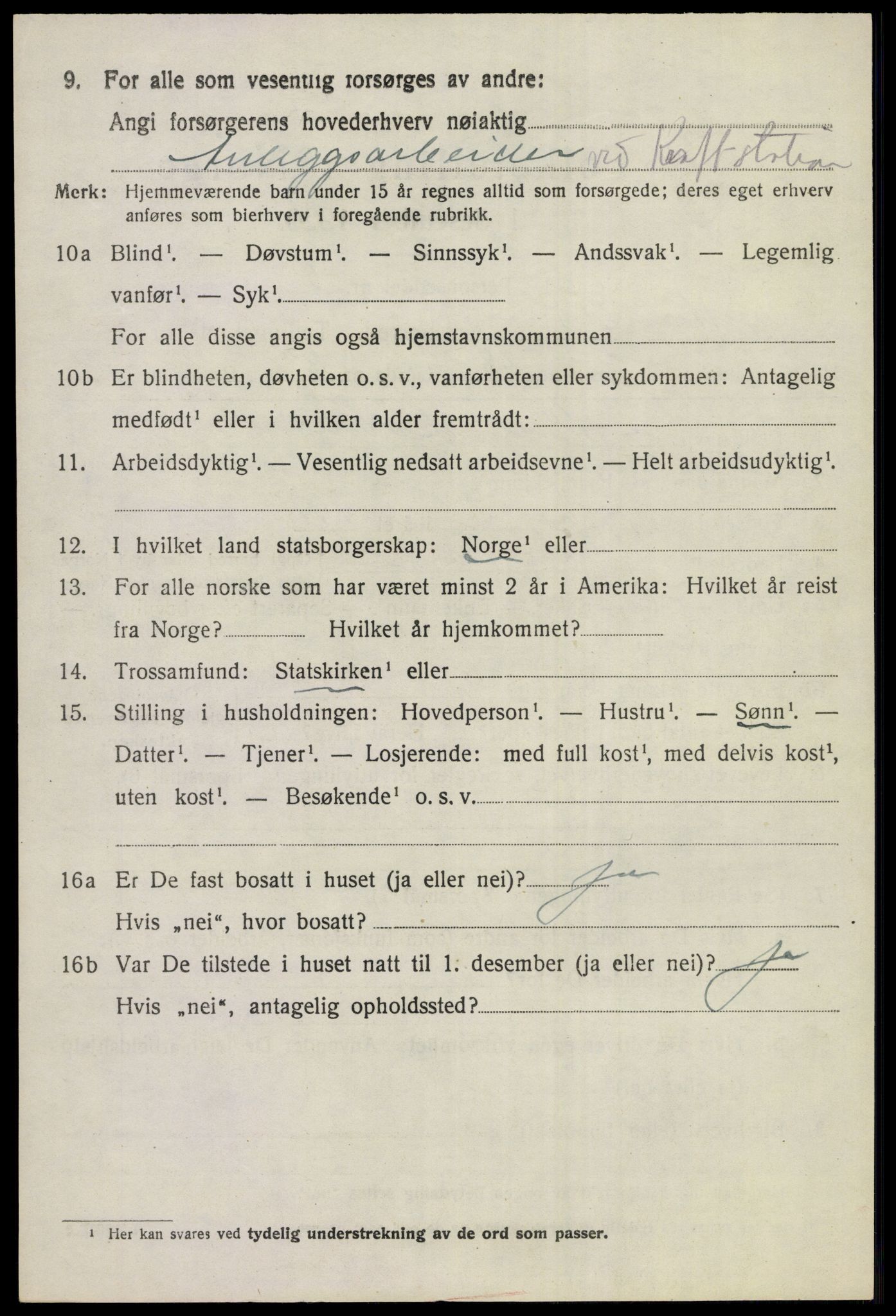 SAKO, 1920 census for Tyristrand, 1920, p. 1611