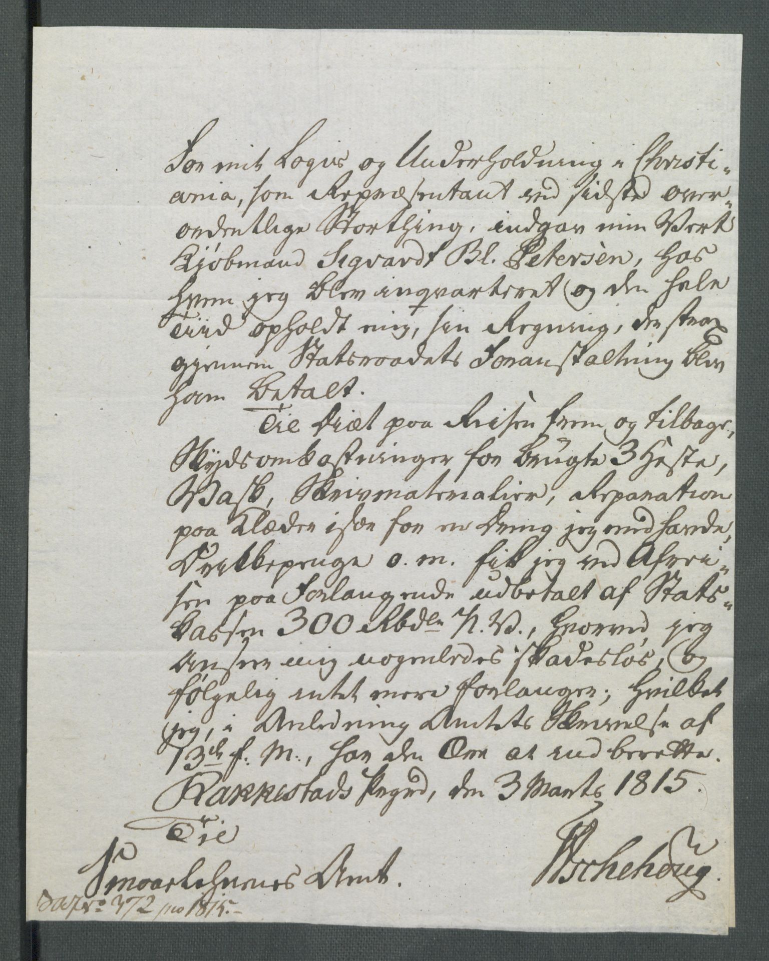 5. departement for finans-, handels- og tollfaget, AV/RA-S-3893/C/Cb/L0014: Regninger fra Riksforsamlingens deputerede, 1814, p. 320