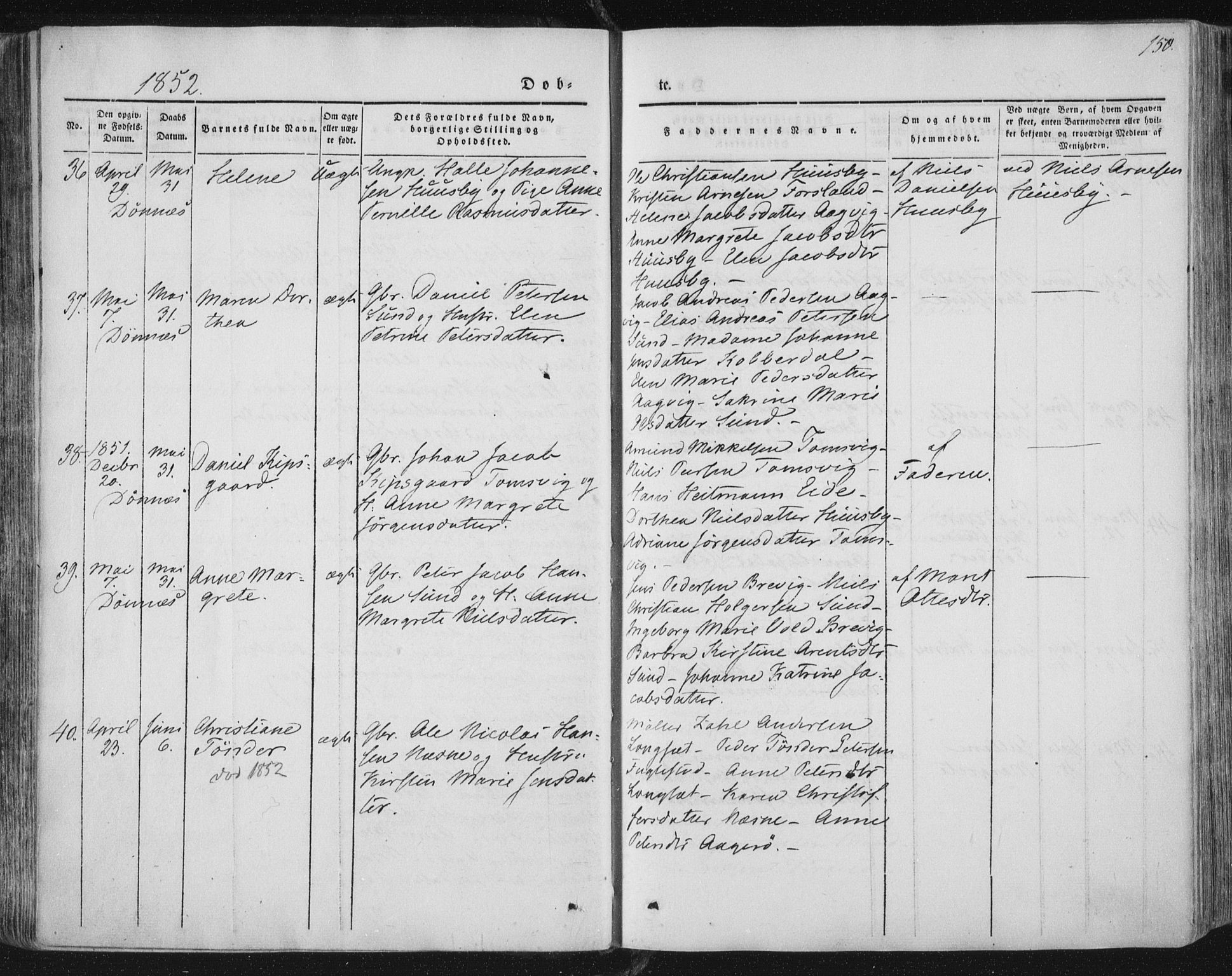 Ministerialprotokoller, klokkerbøker og fødselsregistre - Nordland, AV/SAT-A-1459/838/L0549: Parish register (official) no. 838A07, 1840-1854, p. 150