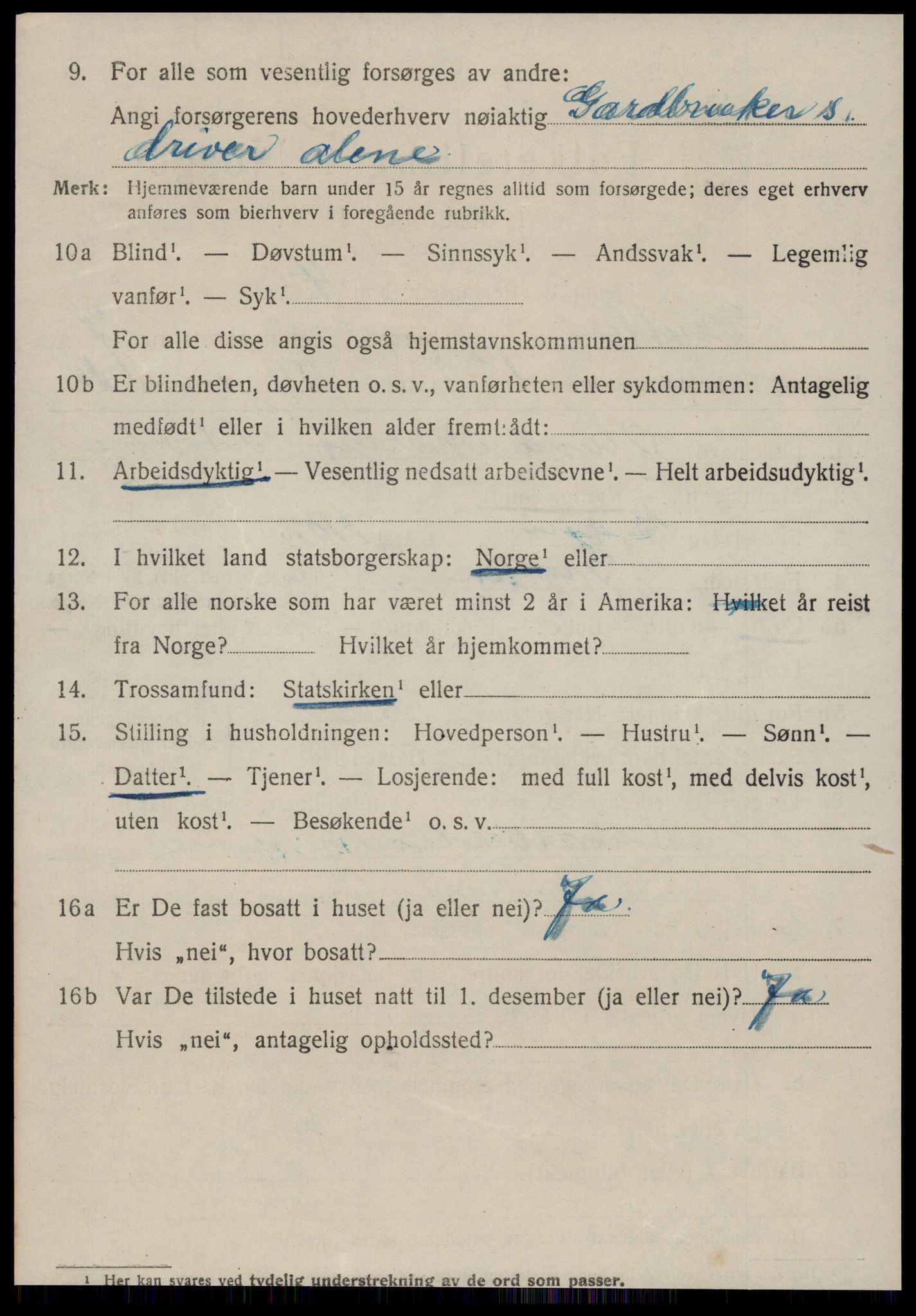 SAT, 1920 census for Grytten, 1920, p. 4831