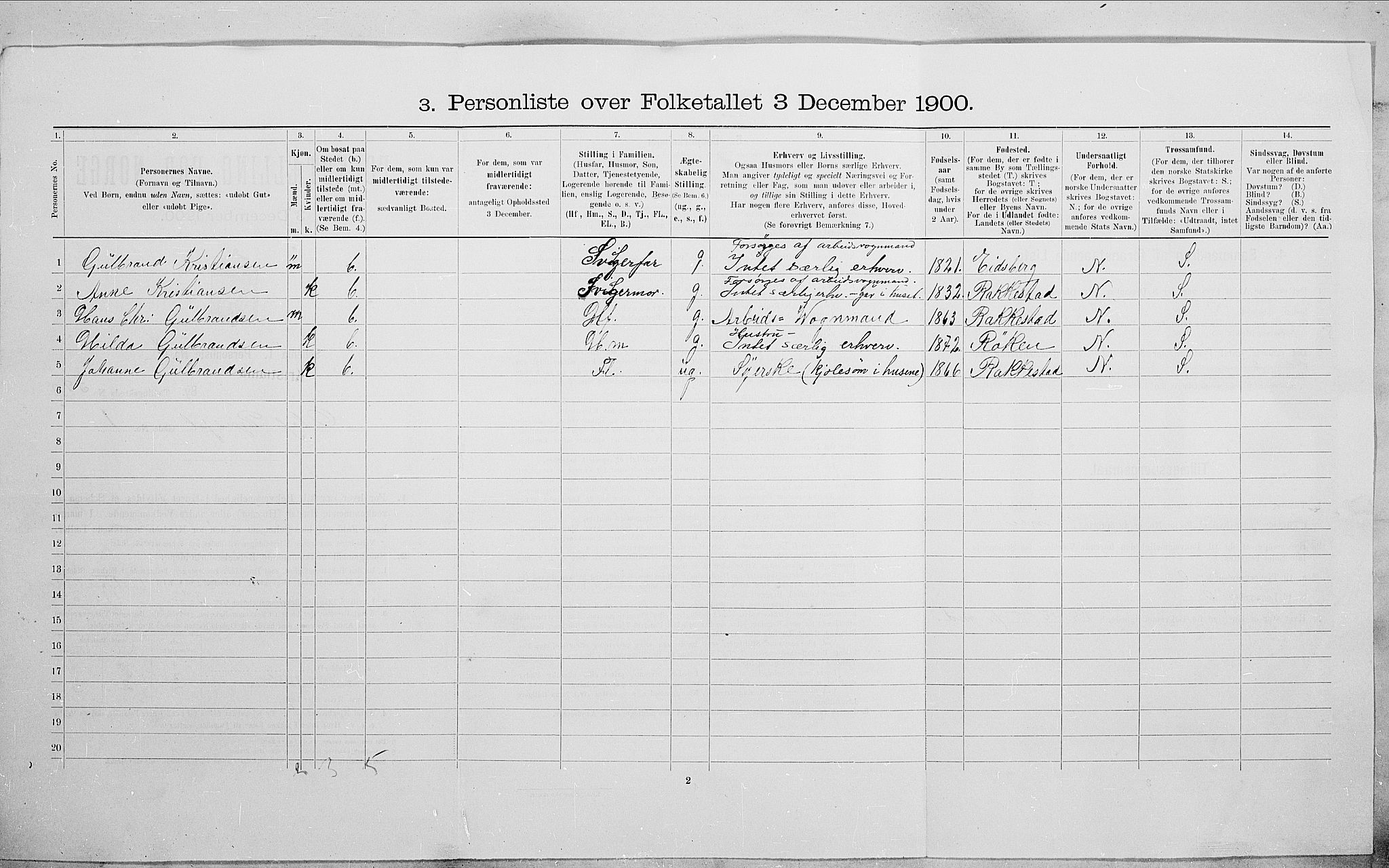 SAO, 1900 census for Kristiania, 1900, p. 67845