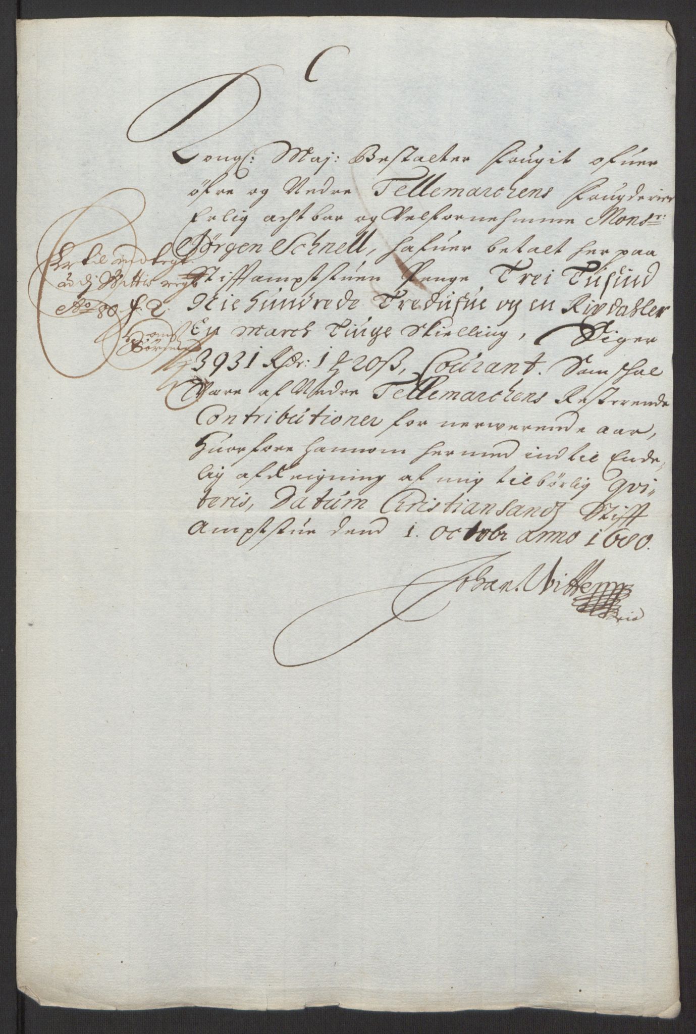 Rentekammeret inntil 1814, Reviderte regnskaper, Fogderegnskap, AV/RA-EA-4092/R35/L2081: Fogderegnskap Øvre og Nedre Telemark, 1680-1684, p. 350