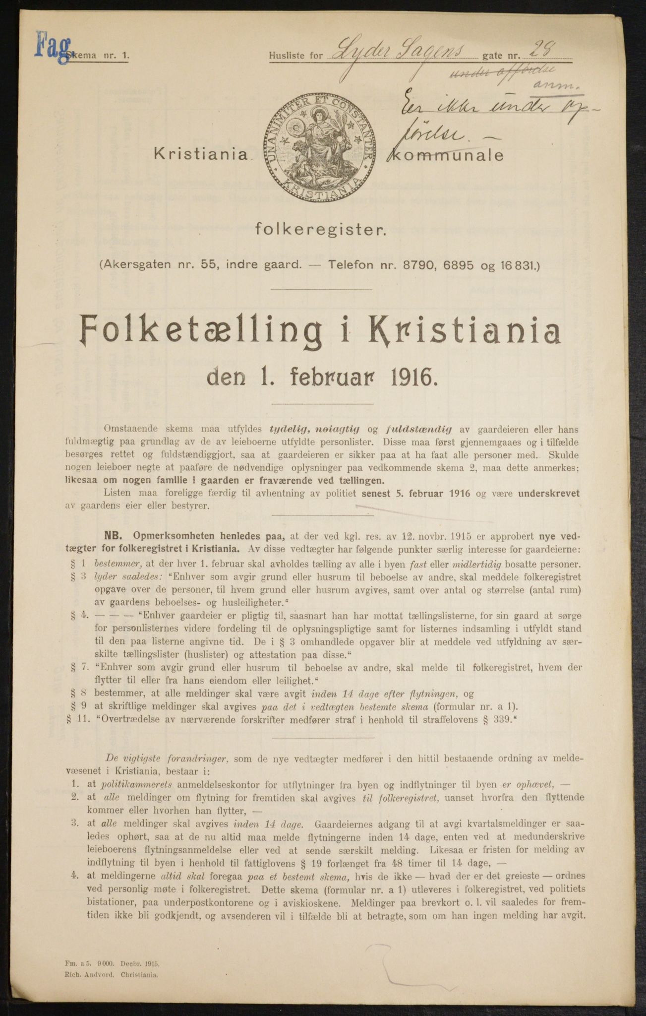 OBA, Municipal Census 1916 for Kristiania, 1916, p. 59860