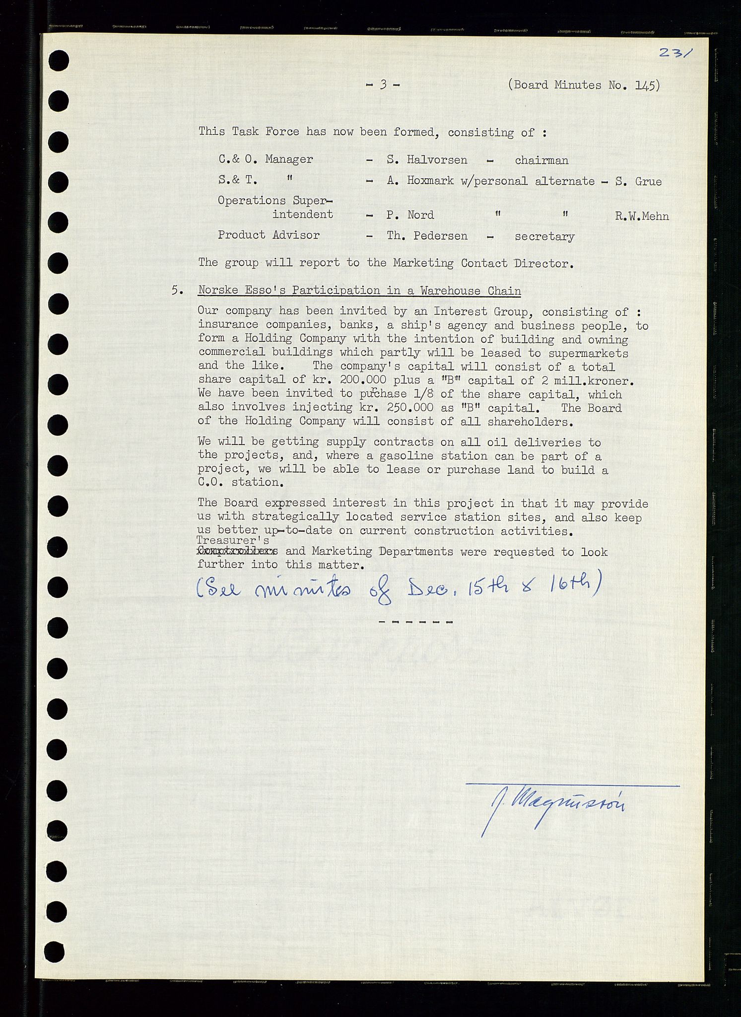 Pa 0982 - Esso Norge A/S, AV/SAST-A-100448/A/Aa/L0001/0004: Den administrerende direksjon Board minutes (styrereferater) / Den administrerende direksjon Board minutes (styrereferater), 1963-1964, p. 33