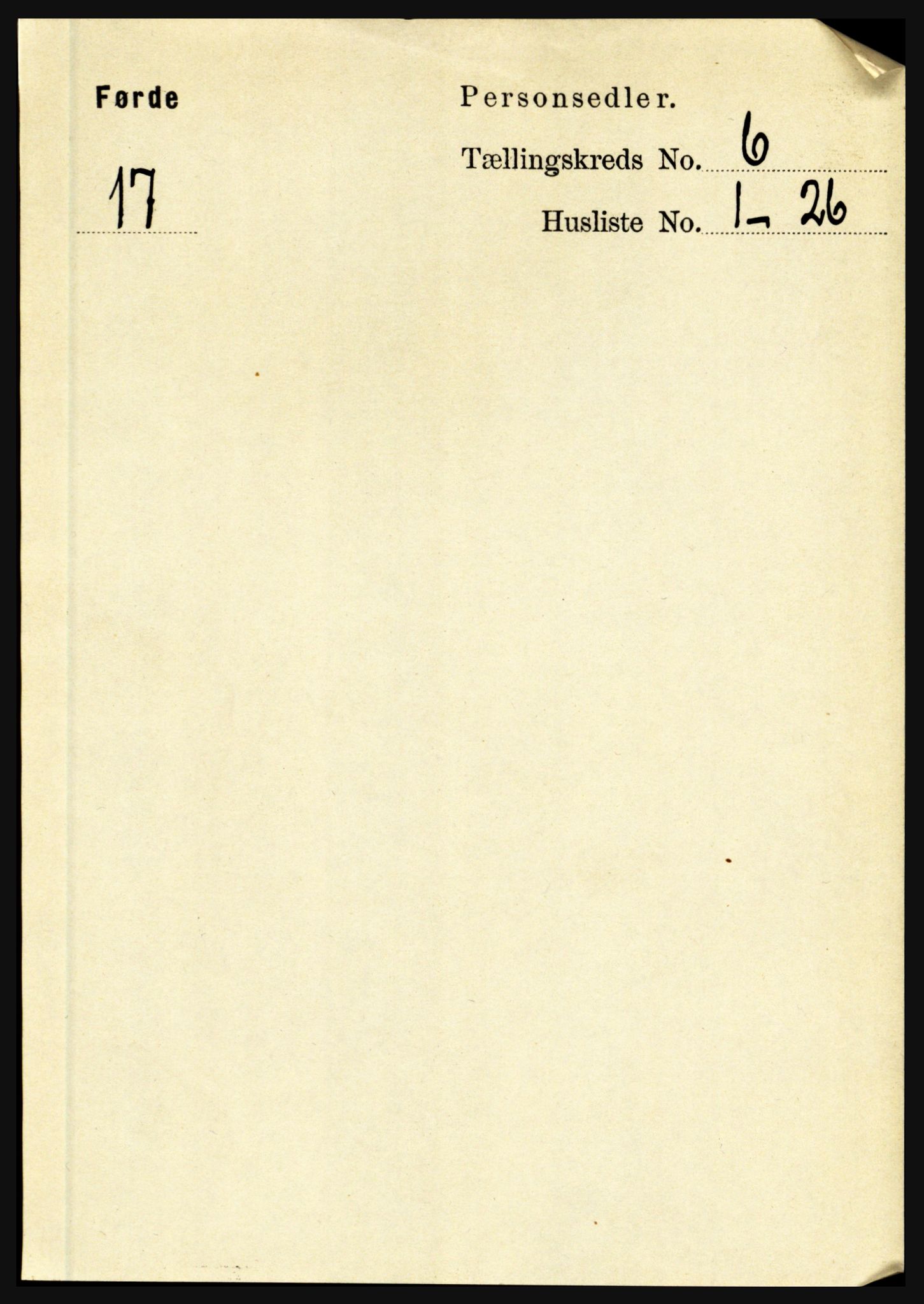 RA, 1891 census for 1432 Førde, 1891, p. 1974