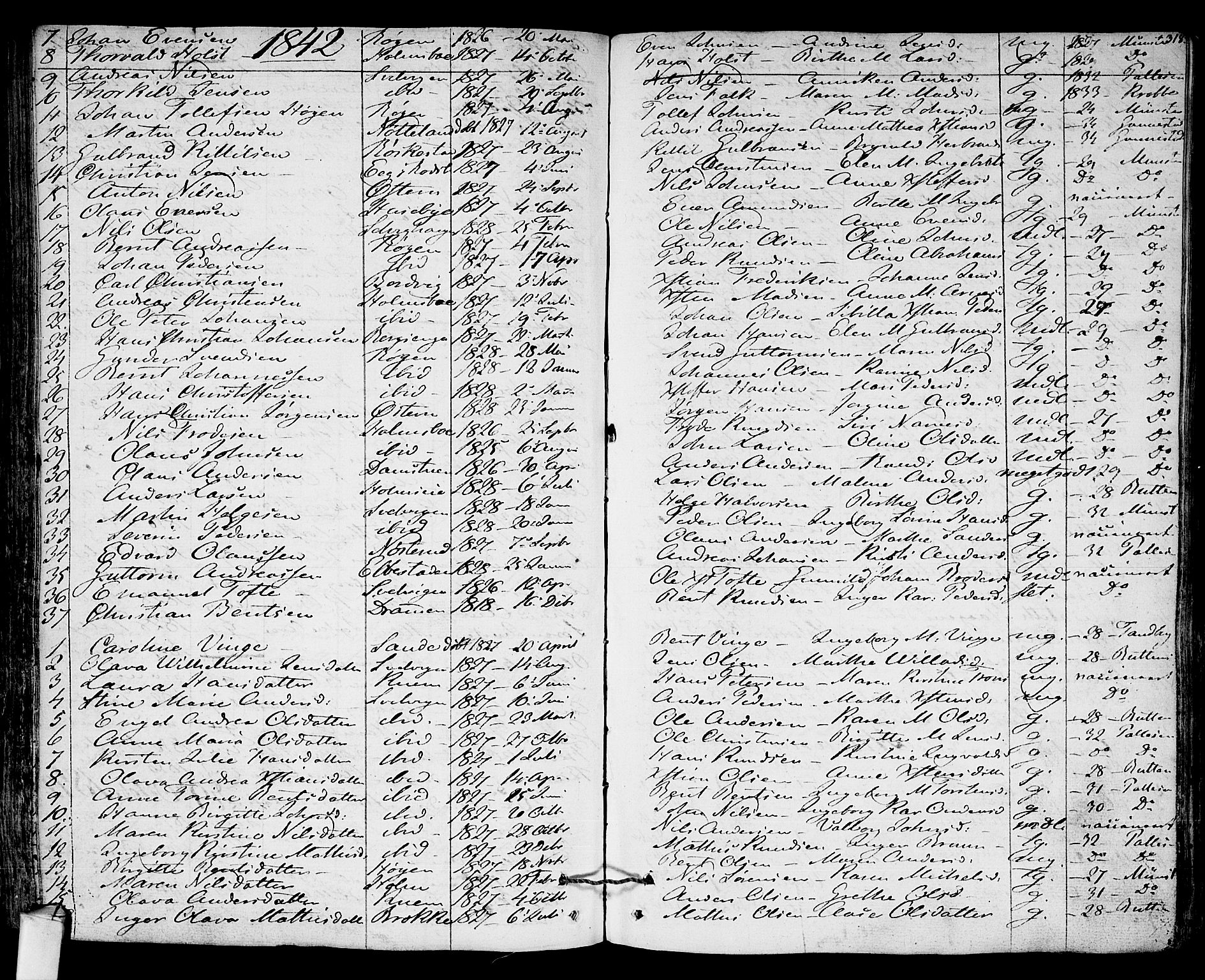 Hurum kirkebøker, SAKO/A-229/F/Fa/L0010: Parish register (official) no. 10, 1827-1846, p. 318
