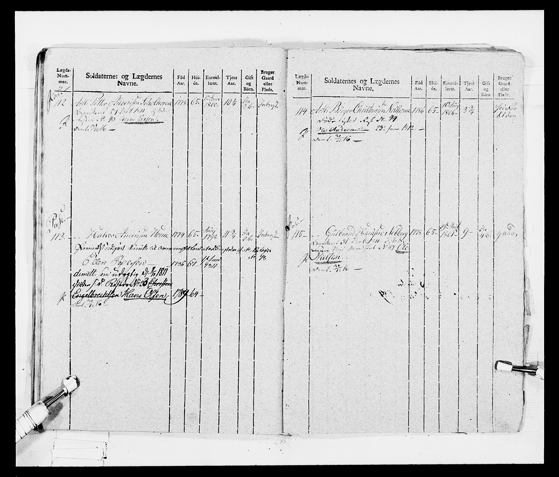 Generalitets- og kommissariatskollegiet, Det kongelige norske kommissariatskollegium, AV/RA-EA-5420/E/Eh/L0047: 2. Akershusiske nasjonale infanteriregiment, 1791-1810, p. 552