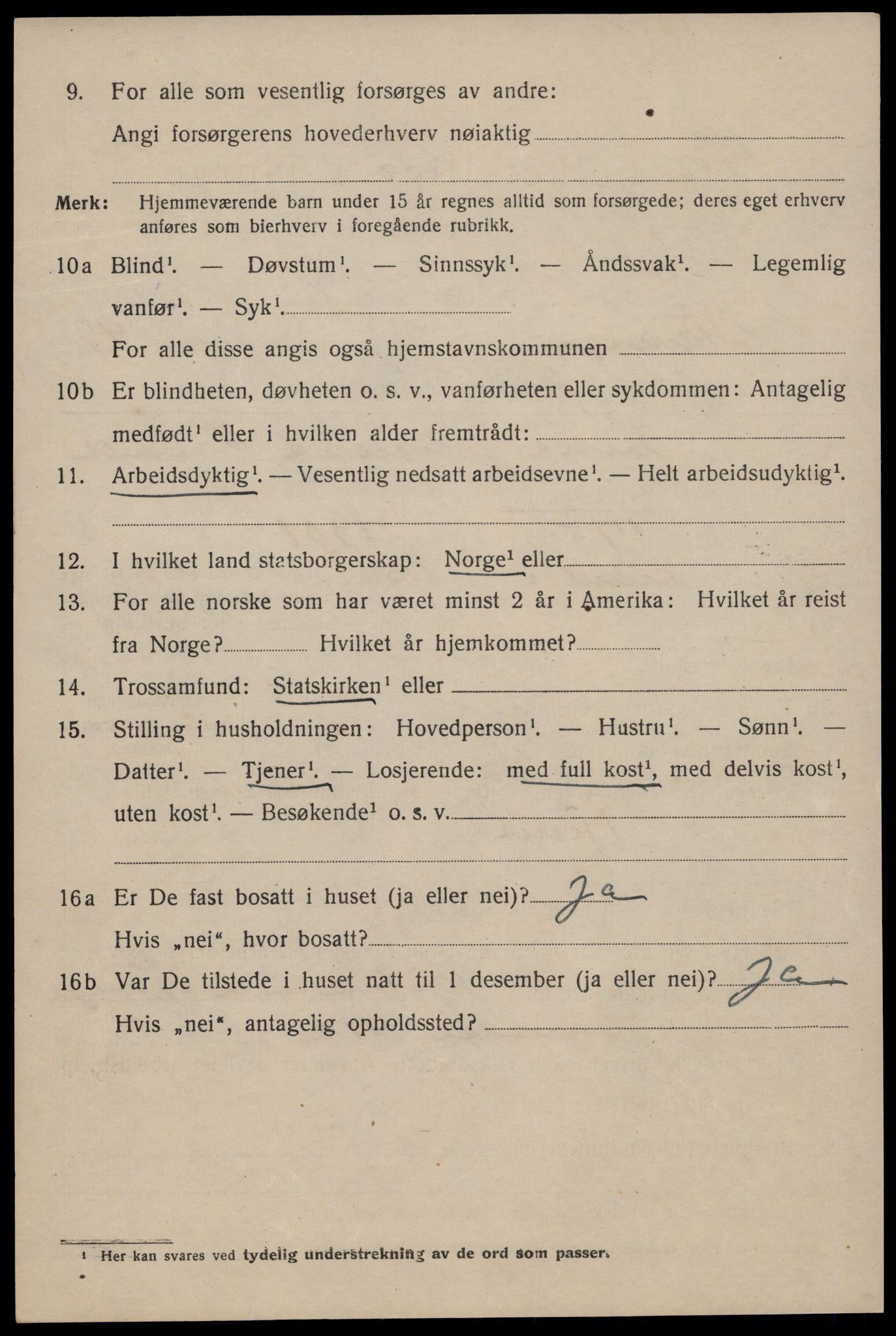 SAST, 1920 census for Stavanger, 1920, p. 118709