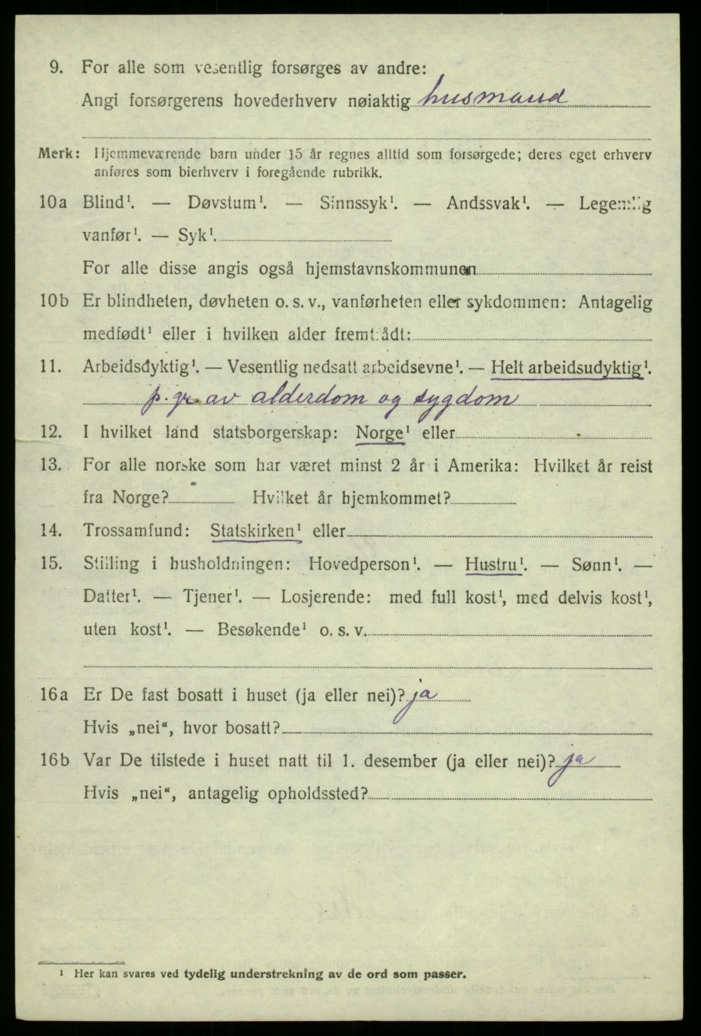 SAB, 1920 census for Røldal, 1920, p. 722