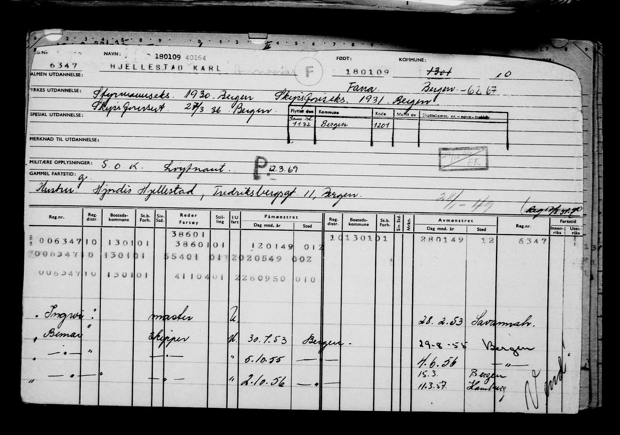 Direktoratet for sjømenn, RA/S-3545/G/Gb/L0081: Hovedkort, 1909, p. 290