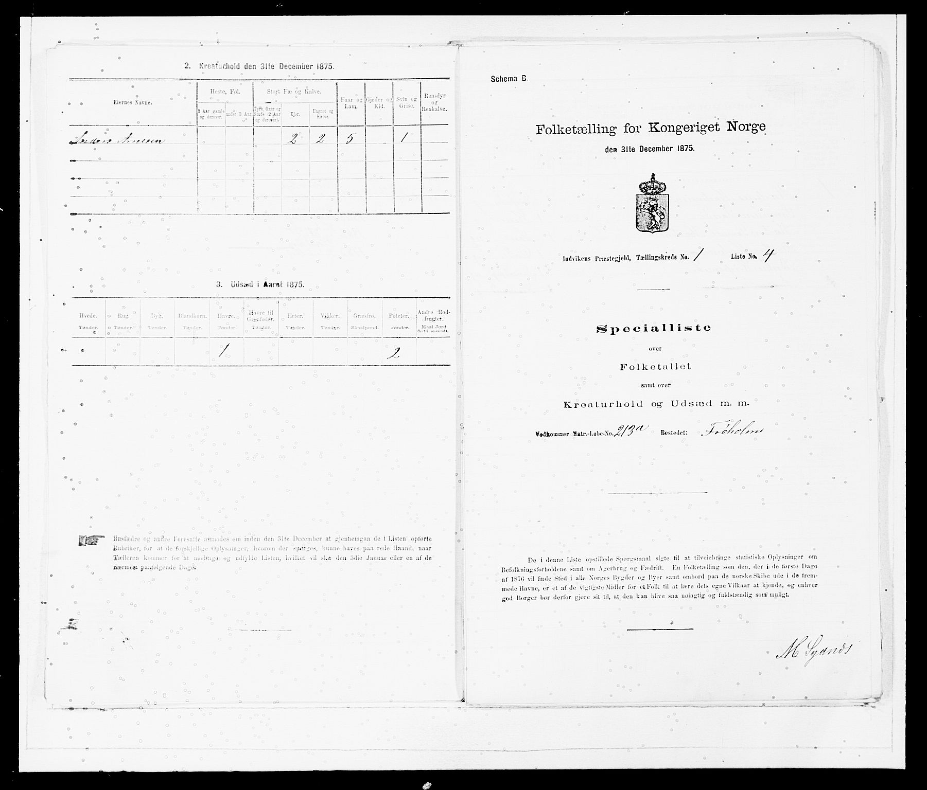 SAB, 1875 Census for 1447P Innvik, 1875, p. 29