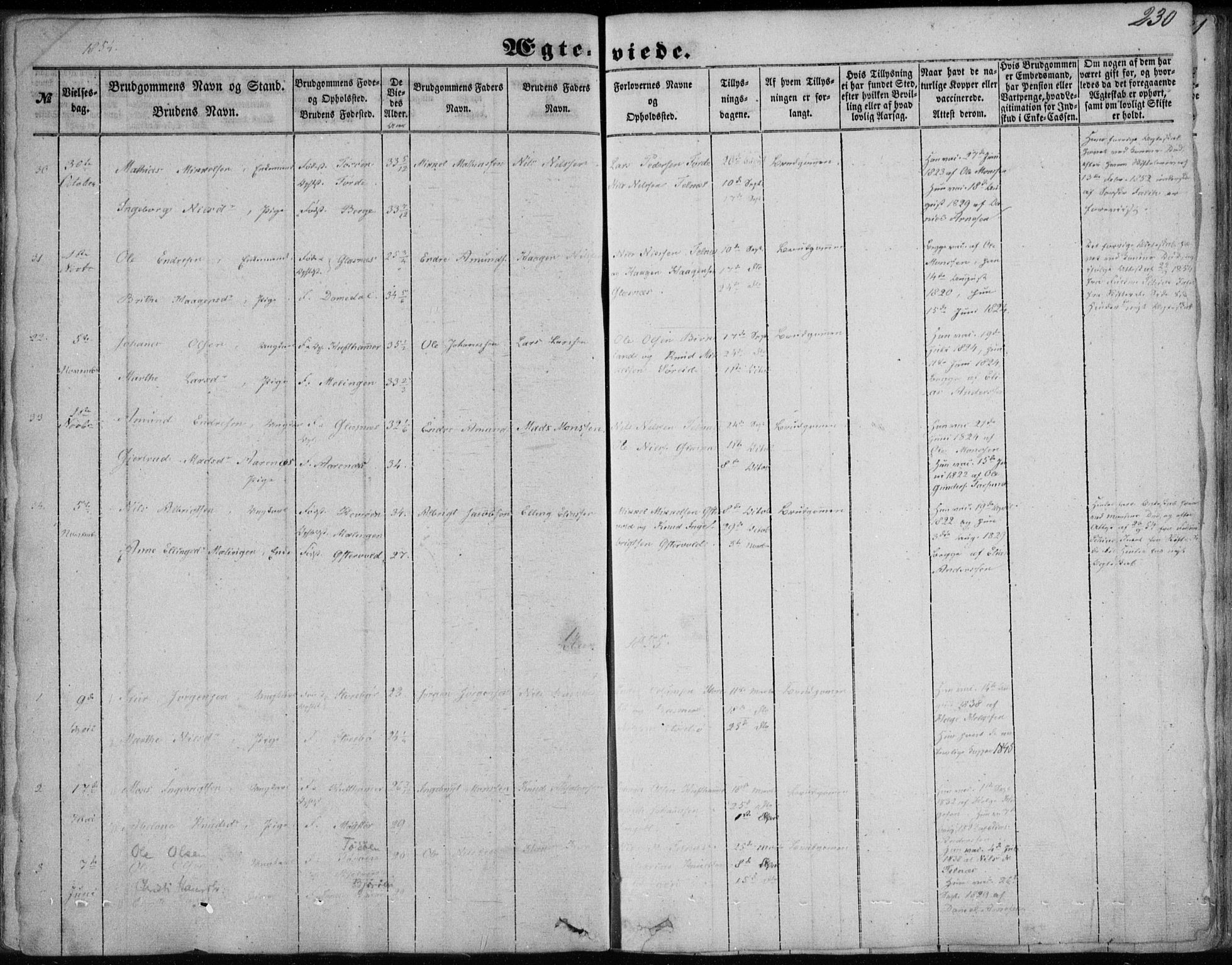 Sund sokneprestembete, AV/SAB-A-99930: Parish register (official) no. A 14, 1850-1866, p. 230