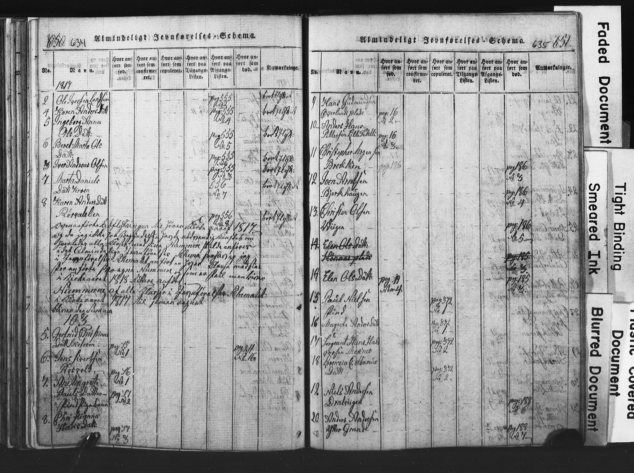 Ministerialprotokoller, klokkerbøker og fødselsregistre - Nord-Trøndelag, SAT/A-1458/701/L0017: Parish register (copy) no. 701C01, 1817-1825, p. 634-635