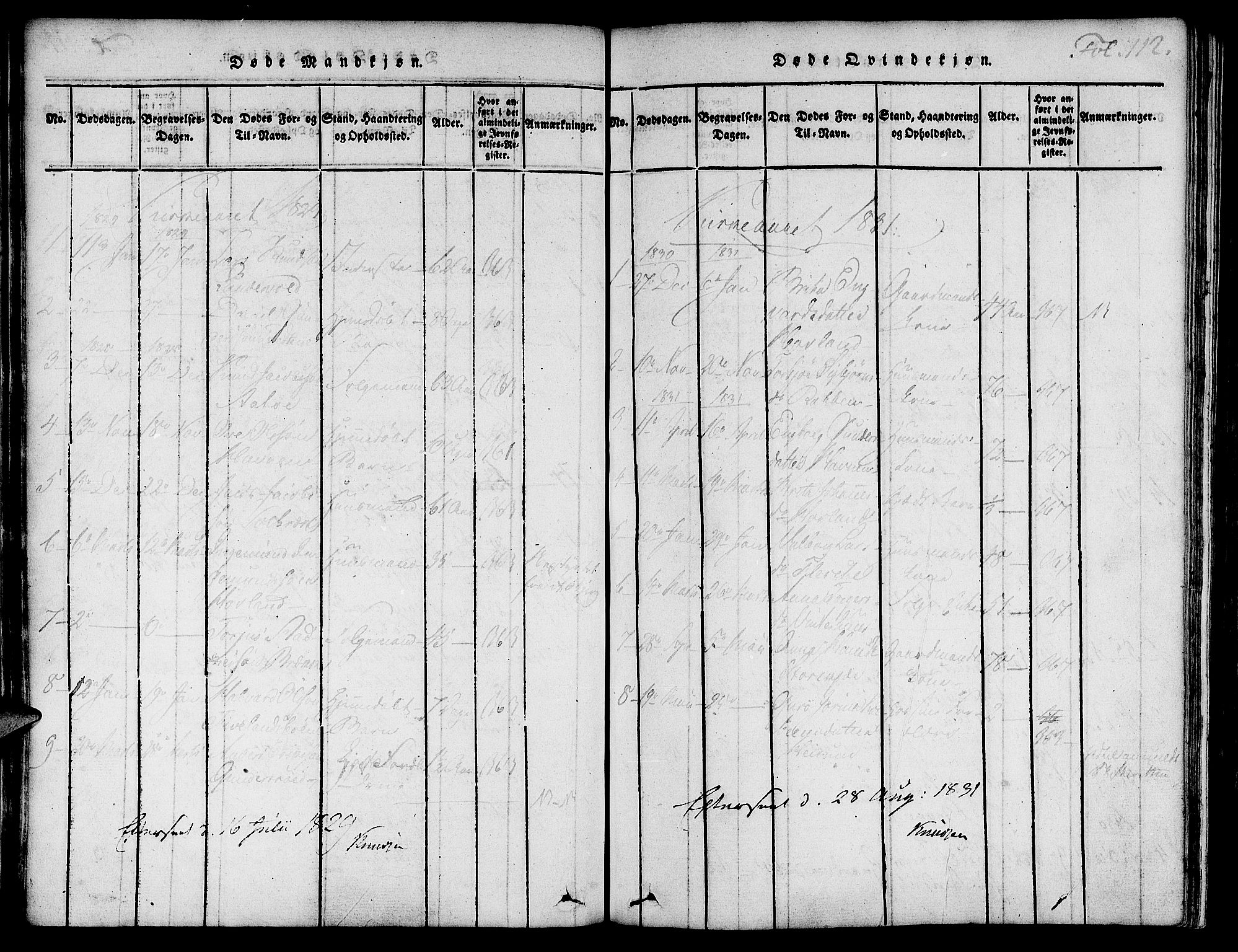 Suldal sokneprestkontor, SAST/A-101845/01/IV/L0007: Parish register (official) no. A 7, 1817-1838, p. 112
