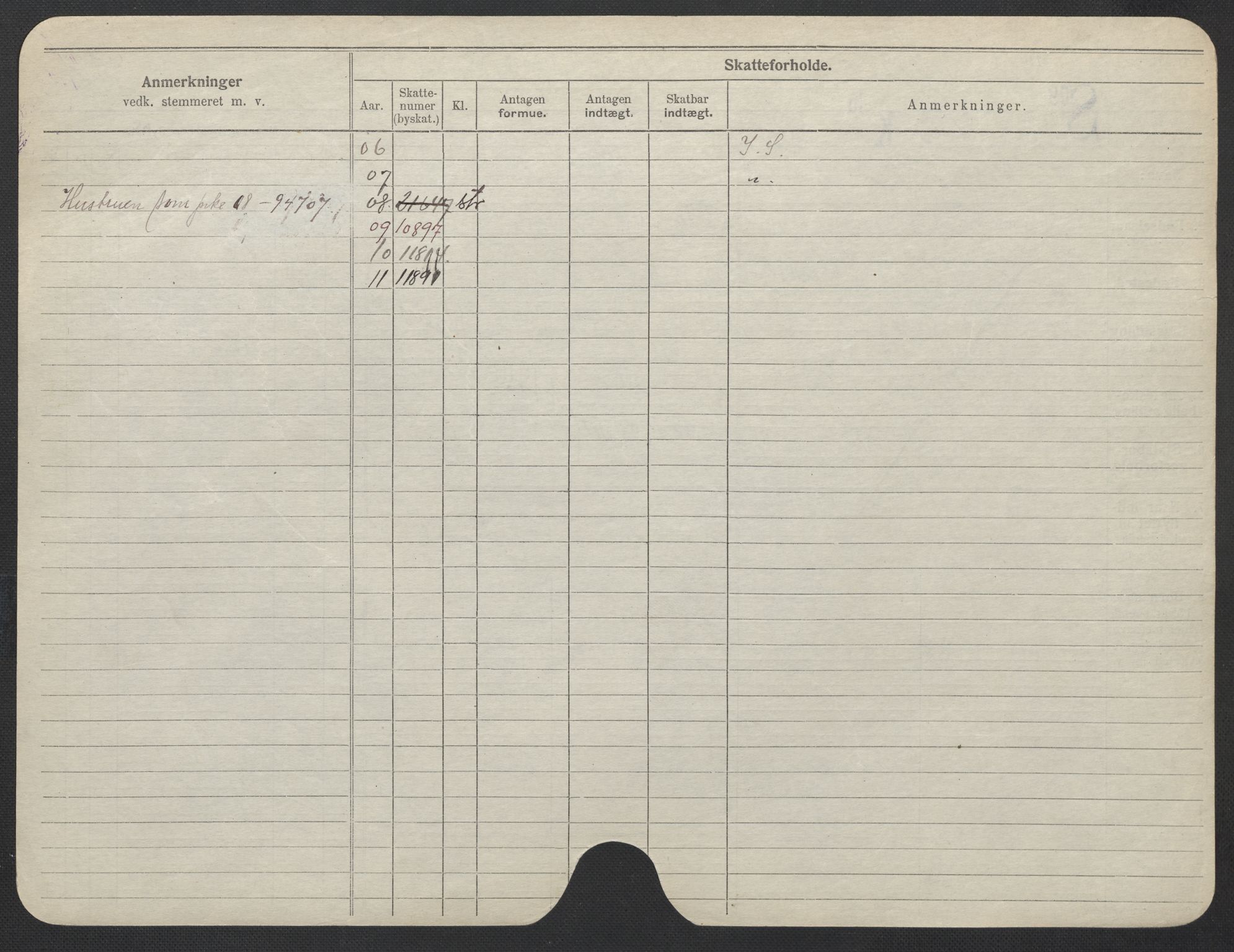 Oslo folkeregister, Registerkort, AV/SAO-A-11715/F/Fa/Fac/L0025: Kvinner, 1906-1914, p. 1201b