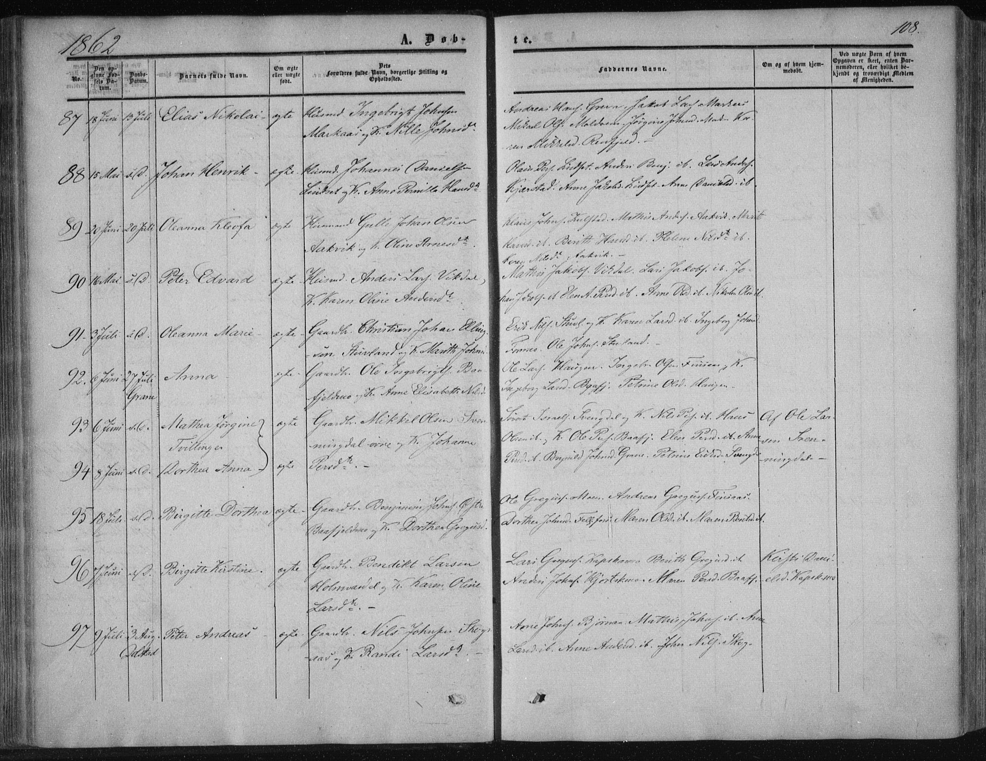 Ministerialprotokoller, klokkerbøker og fødselsregistre - Nordland, SAT/A-1459/820/L0293: Parish register (official) no. 820A14, 1855-1865, p. 108