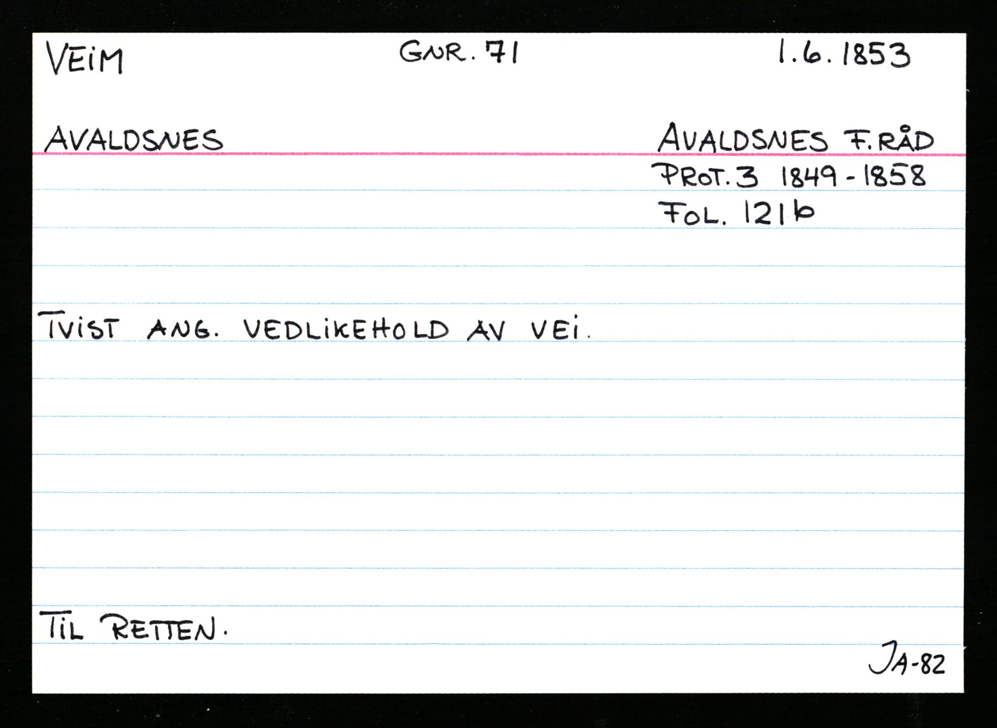 Statsarkivet i Stavanger, AV/SAST-A-101971/03/Y/Ym/L0065: Åstedskort sortert etter gårdsnavn: Vatland - Vervig, 1600-1950, p. 350
