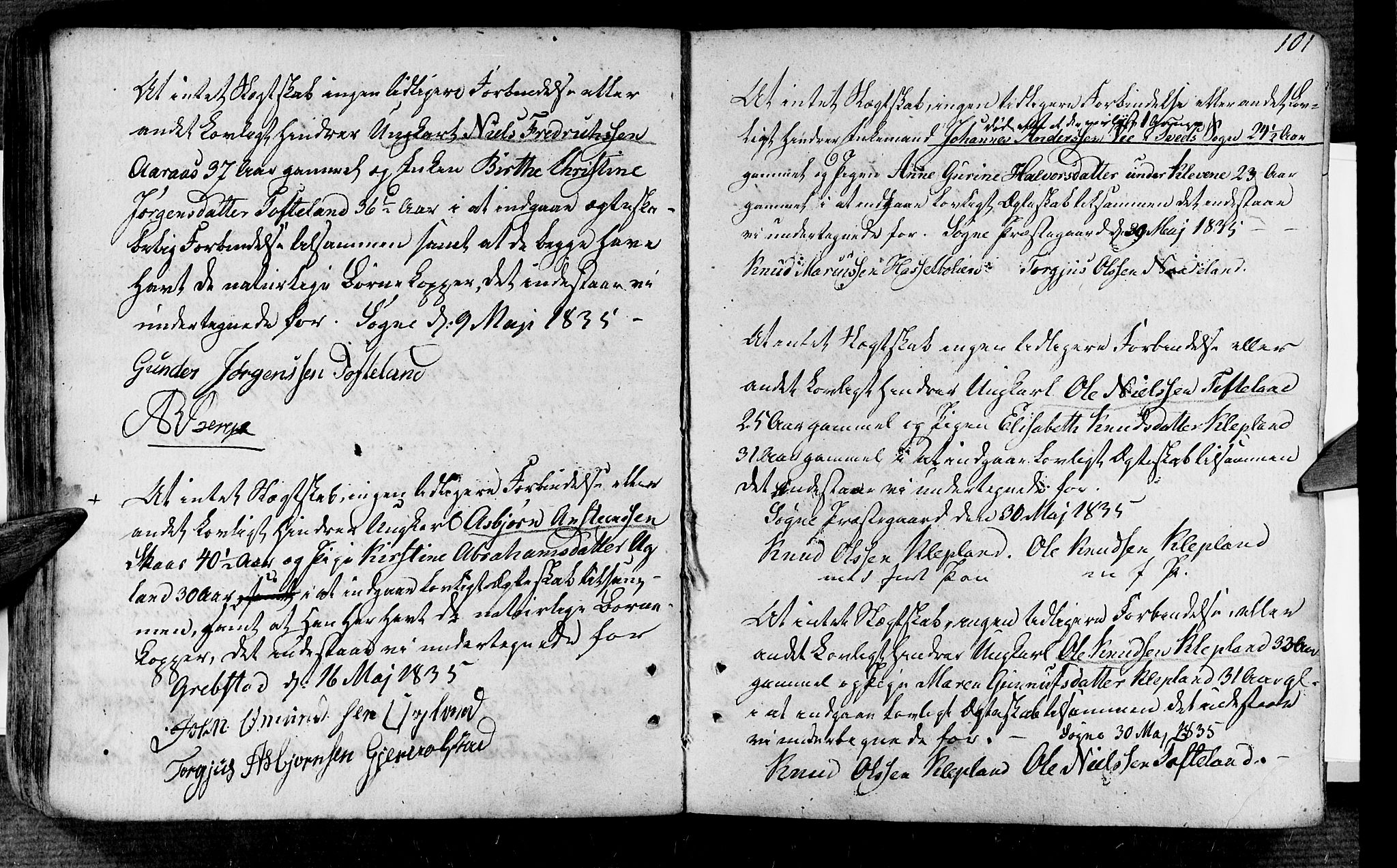 Søgne sokneprestkontor, SAK/1111-0037/F/Fa/Fab/L0007: Parish register (official) no. A 7, 1791-1851, p. 101