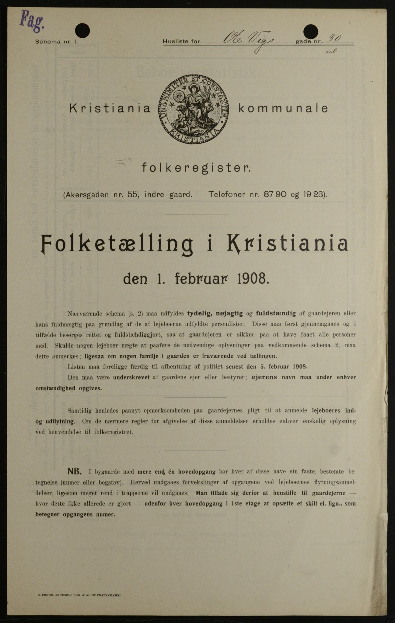 OBA, Municipal Census 1908 for Kristiania, 1908, p. 67848