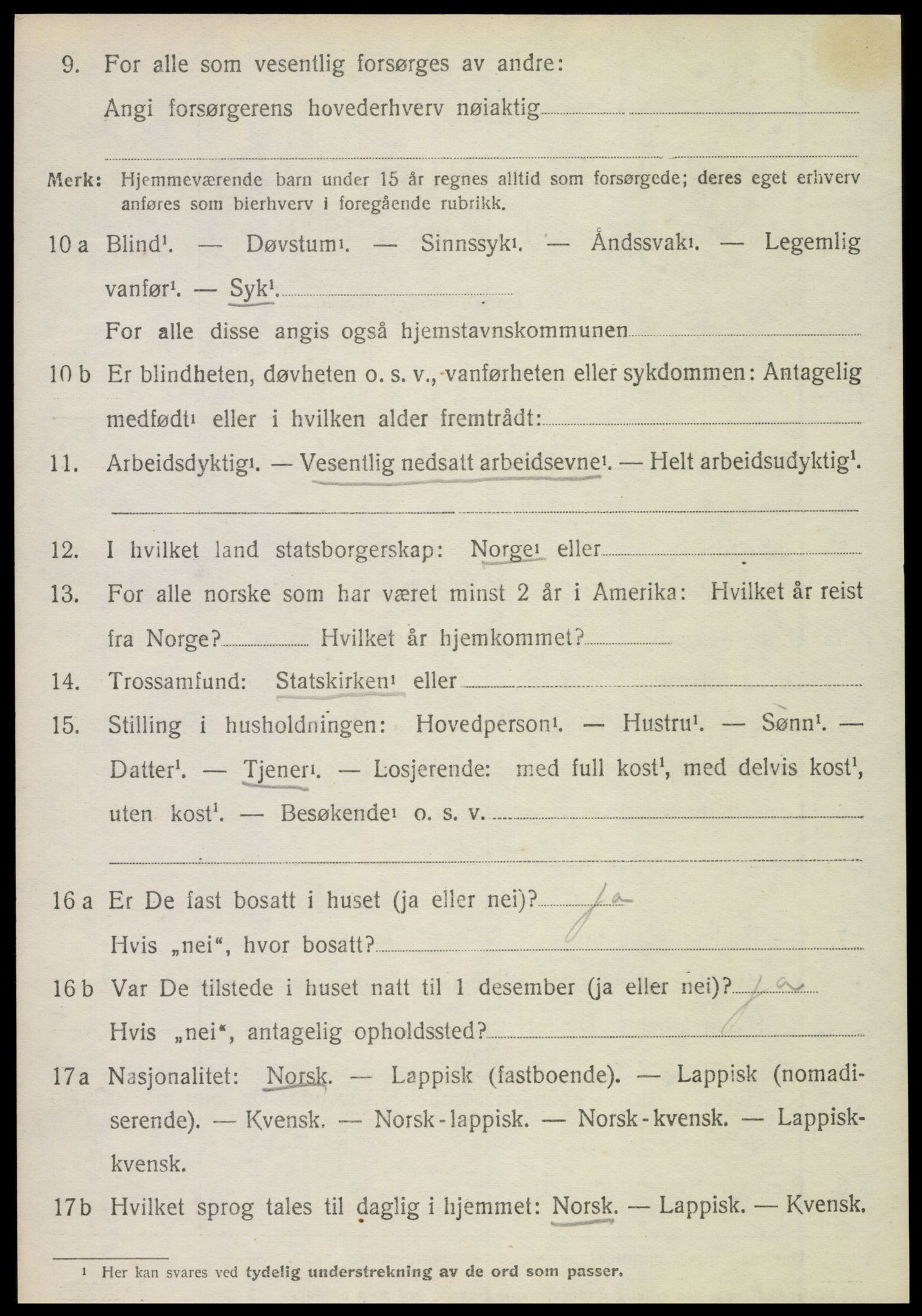 SAT, 1920 census for Kolvereid, 1920, p. 1528