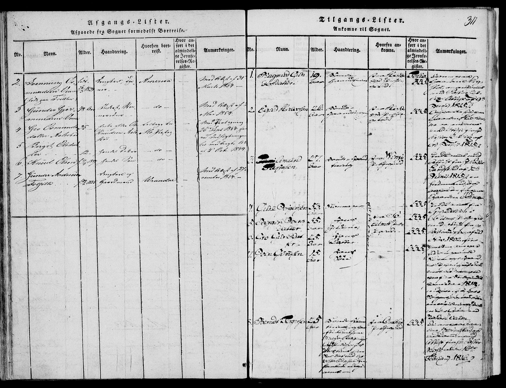 Fyresdal kirkebøker, SAKO/A-263/F/Fb/L0001: Parish register (official) no. II 1, 1815-1854, p. 312