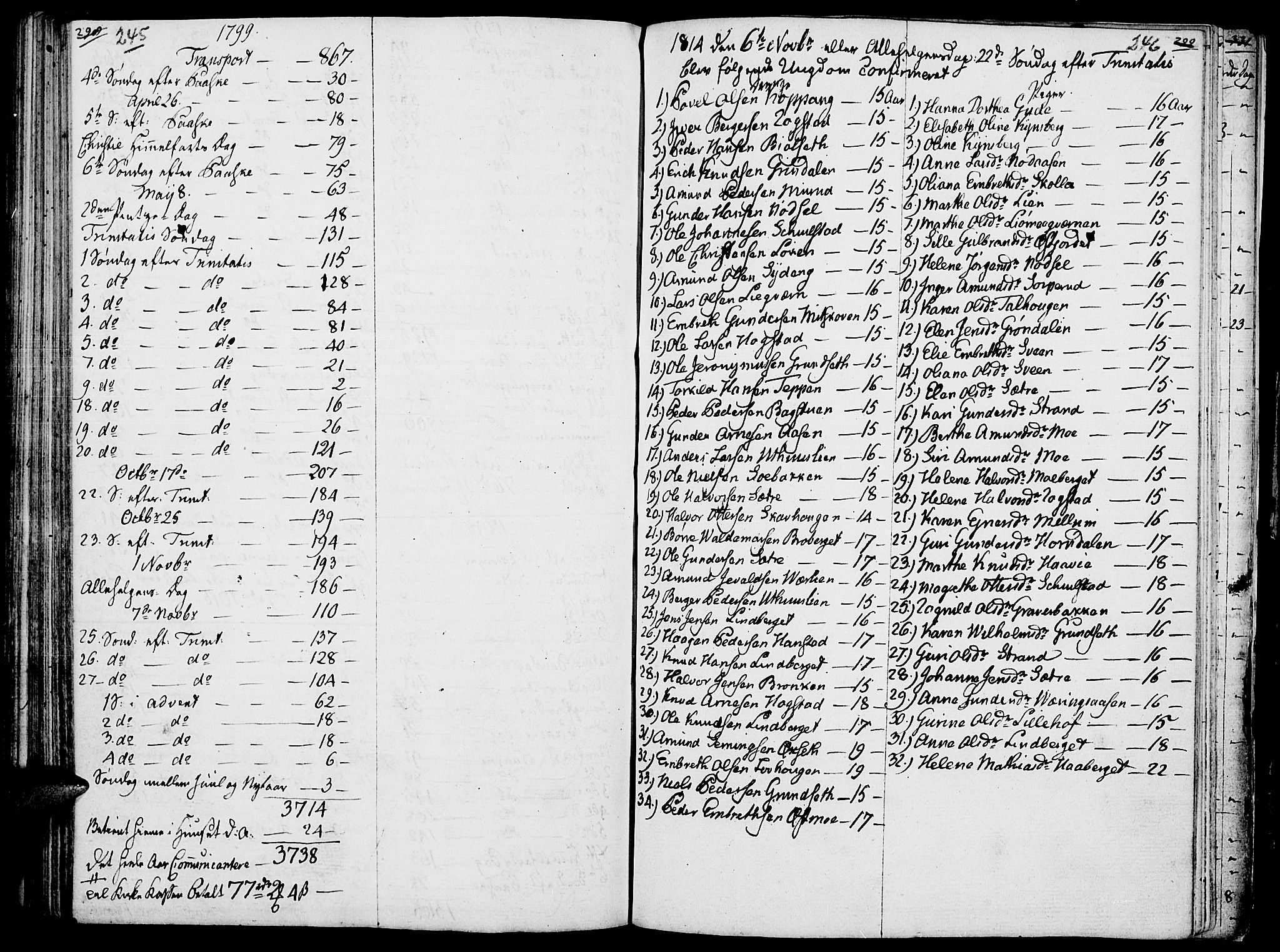Elverum prestekontor, SAH/PREST-044/H/Ha/Haa/L0006: Parish register (official) no. 6, 1794-1814, p. 245-246
