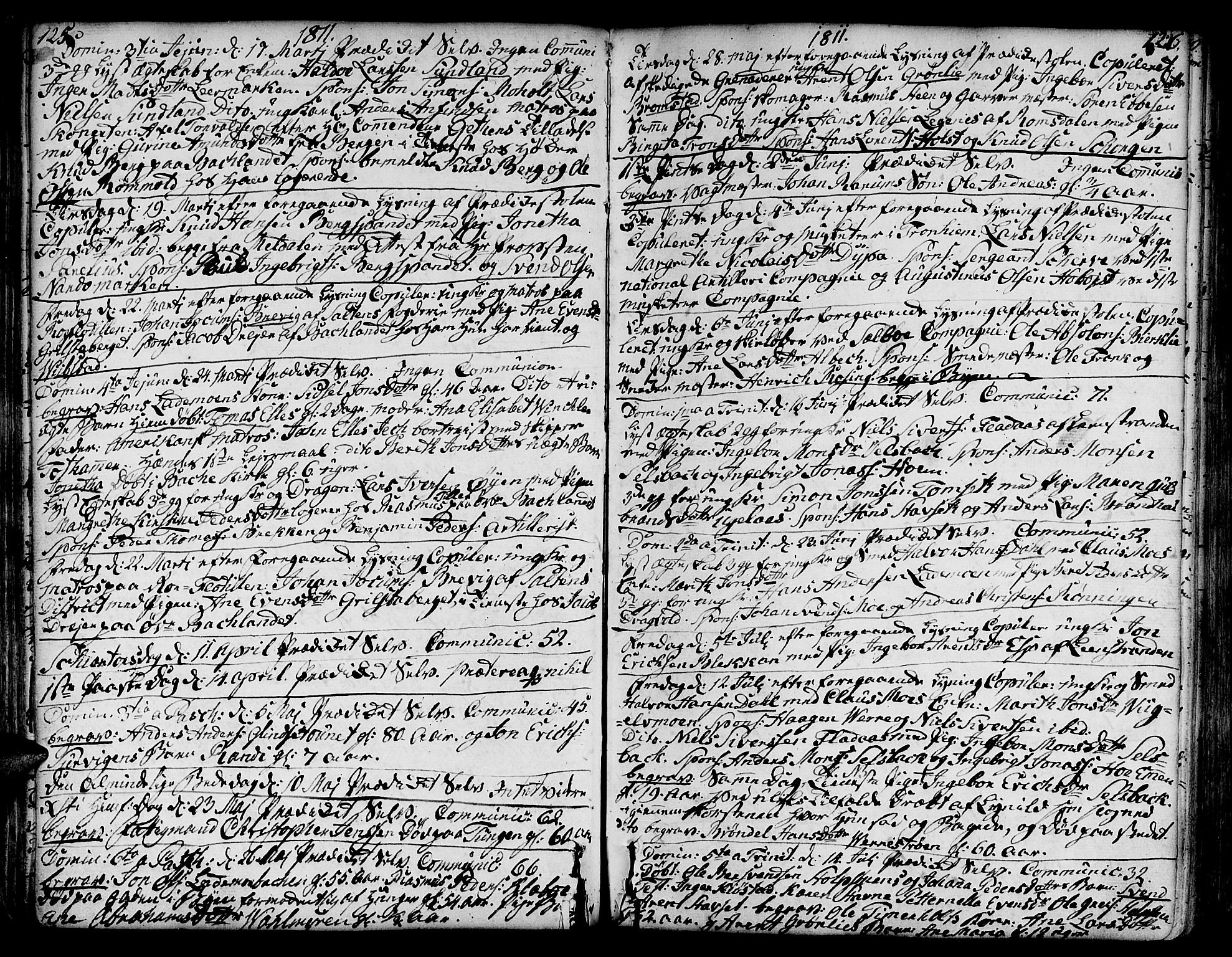 Ministerialprotokoller, klokkerbøker og fødselsregistre - Sør-Trøndelag, SAT/A-1456/606/L0280: Parish register (official) no. 606A02 /1, 1781-1817, p. 125-126