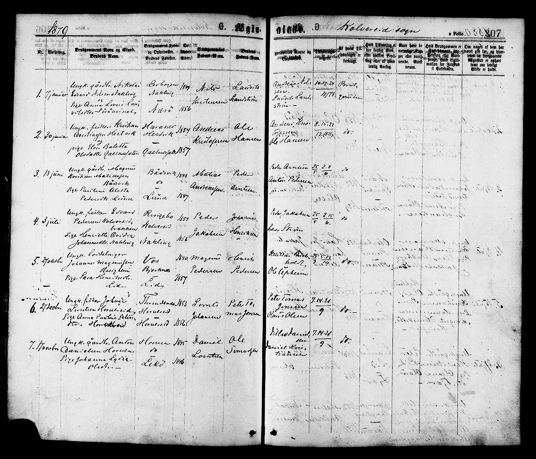 Ministerialprotokoller, klokkerbøker og fødselsregistre - Nord-Trøndelag, SAT/A-1458/780/L0642: Parish register (official) no. 780A07 /1, 1874-1885, p. 207