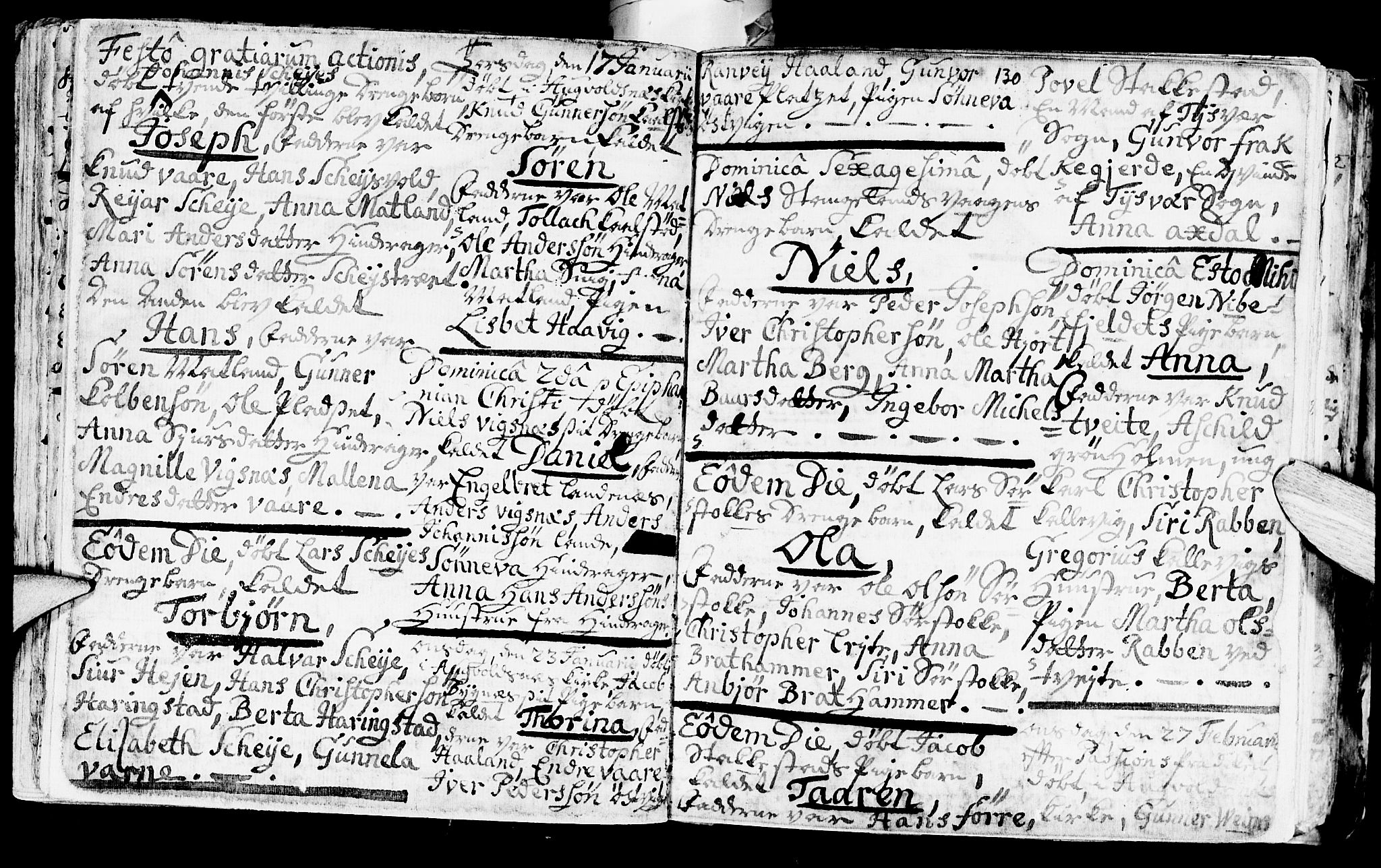 Avaldsnes sokneprestkontor, SAST/A -101851/H/Ha/Haa/L0001: Parish register (official) no. A 1, 1711-1764, p. 130
