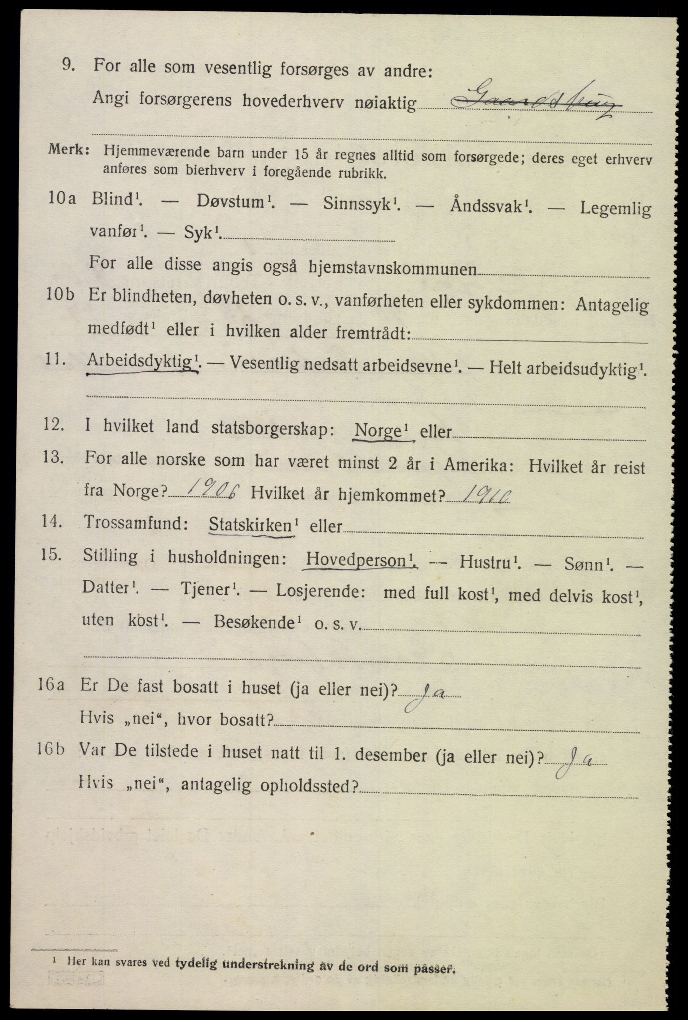 SAK, 1920 census for Søgne, 1920, p. 5278