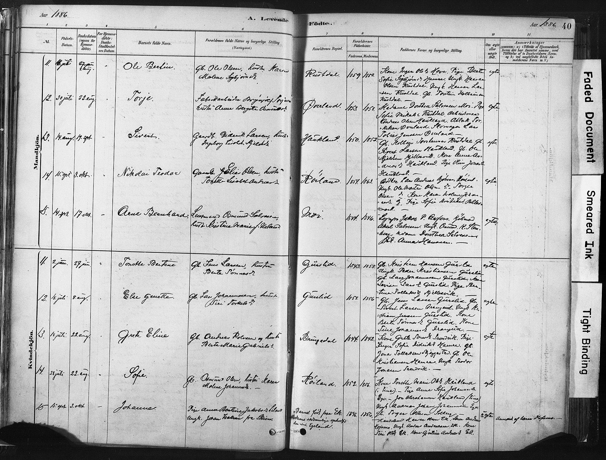Lund sokneprestkontor, SAST/A-101809/S06/L0011: Parish register (official) no. A 10, 1877-1904, p. 40