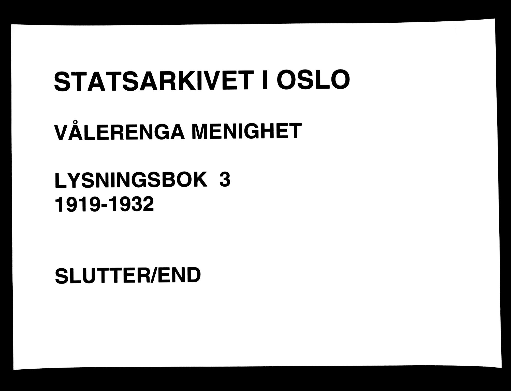 Vålerengen prestekontor Kirkebøker, AV/SAO-A-10878/H/Ha/L0003: Banns register no. 3, 1919-1932