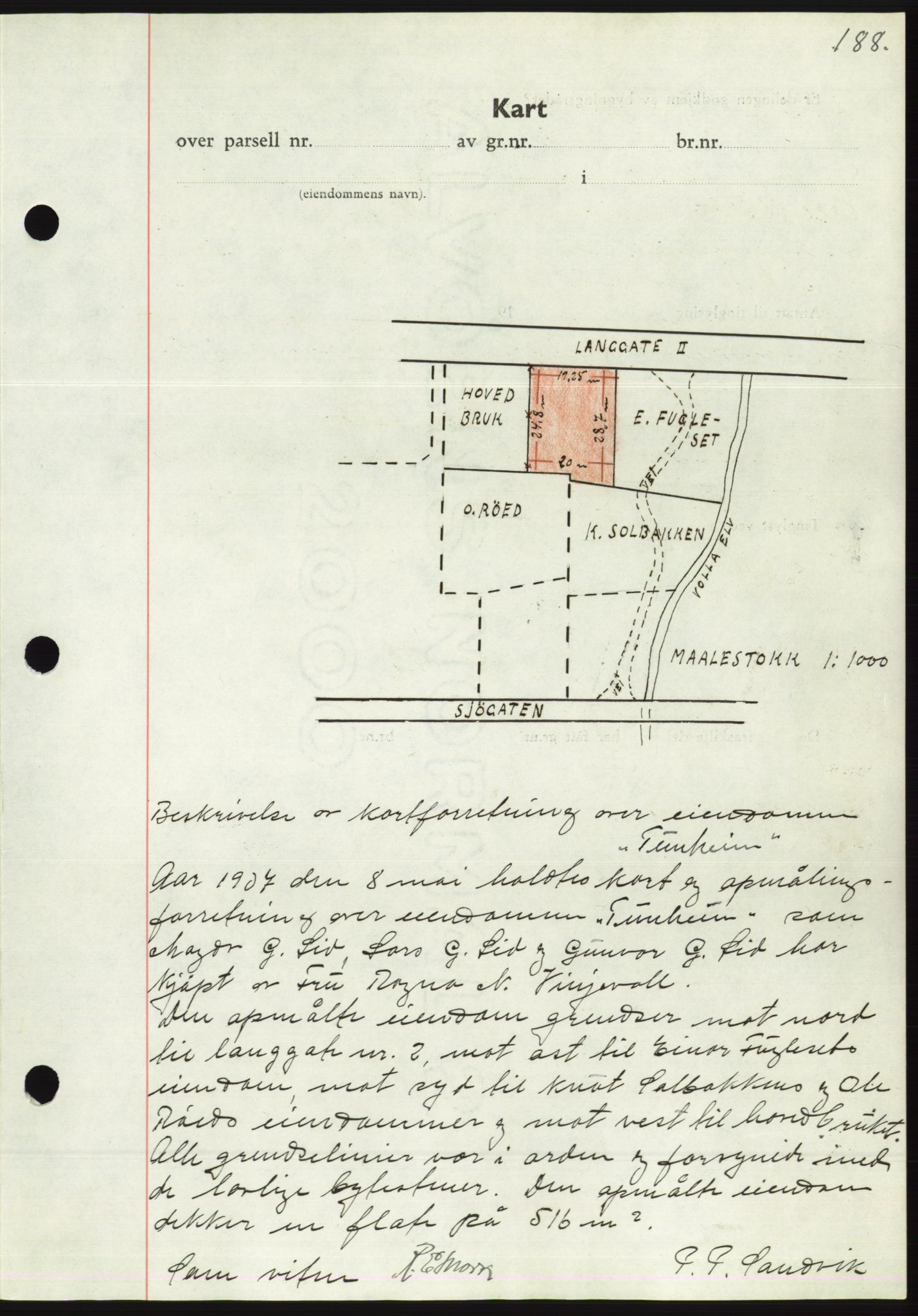 Søre Sunnmøre sorenskriveri, AV/SAT-A-4122/1/2/2C/L0063: Mortgage book no. 57, 1937-1937, Diary no: : 786/1937