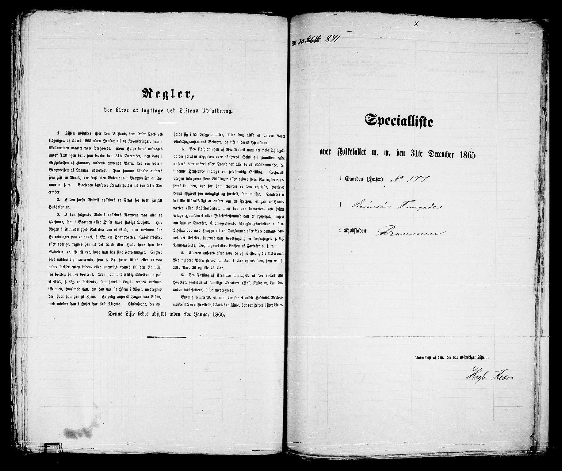 RA, 1865 census for Strømsø in Drammen, 1865, p. 497