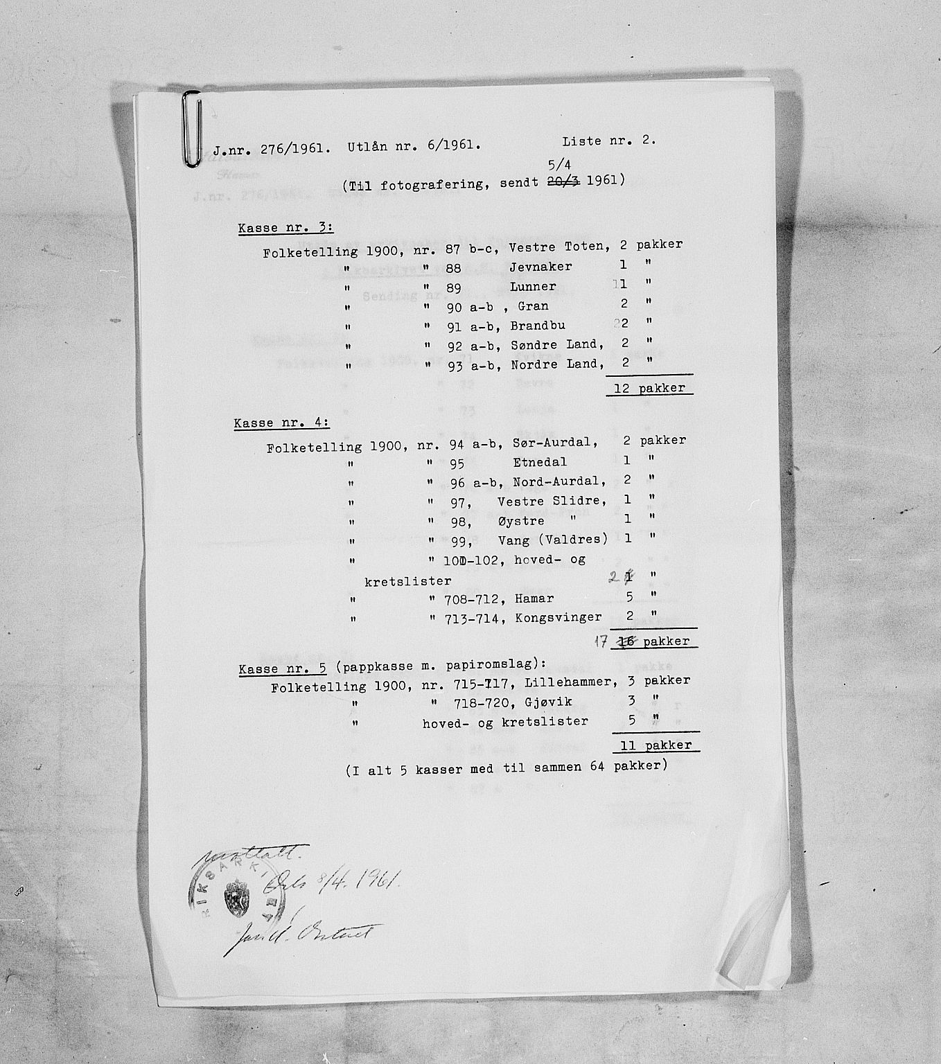 SAH, 1900 census for Jevnaker, 1900, p. 34