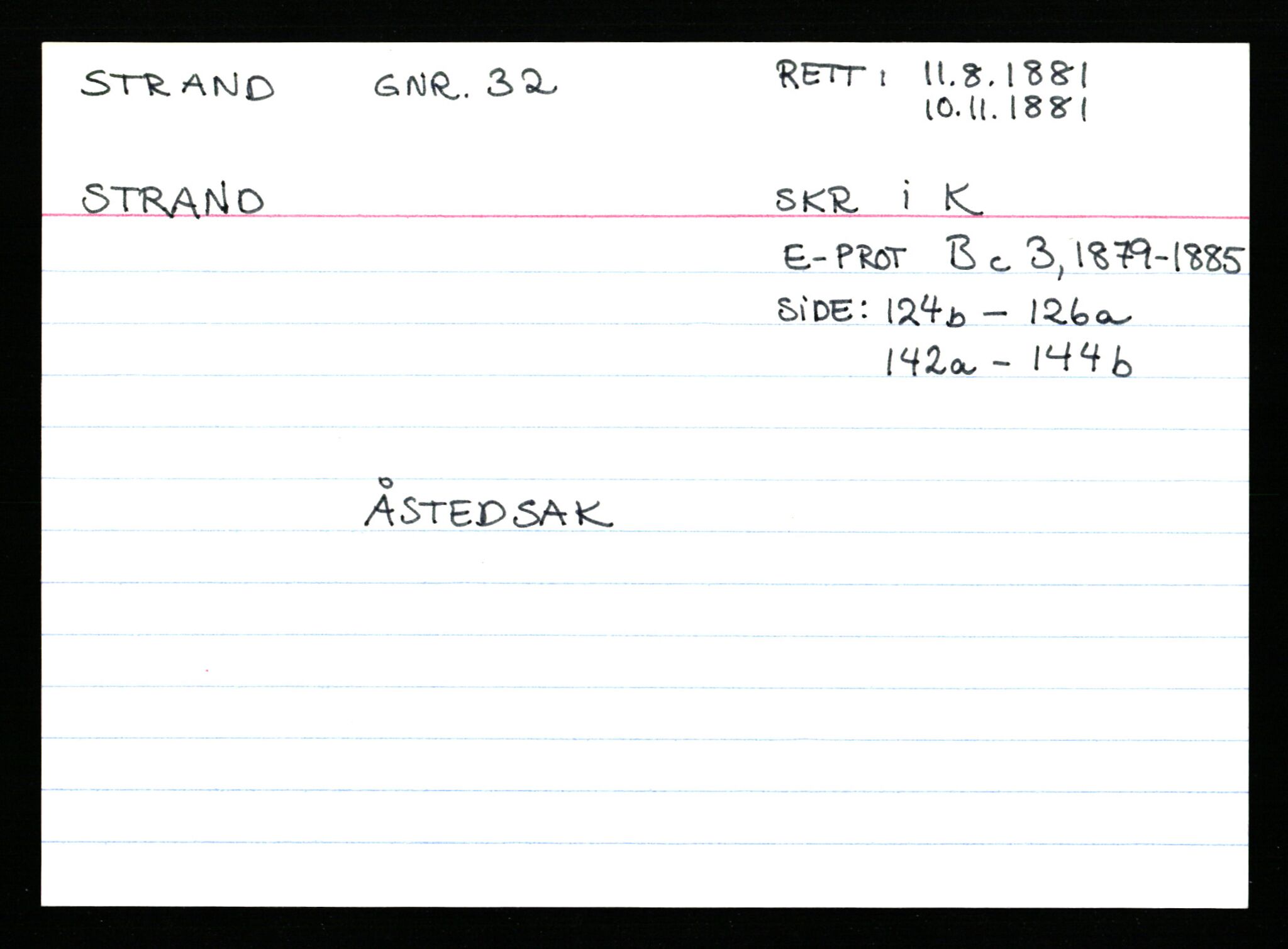 Statsarkivet i Stavanger, AV/SAST-A-101971/03/Y/Ym/L0056: Åstedskort sortert etter gårdsnavn: Stokkeland - Sund, 1600-1950, p. 331